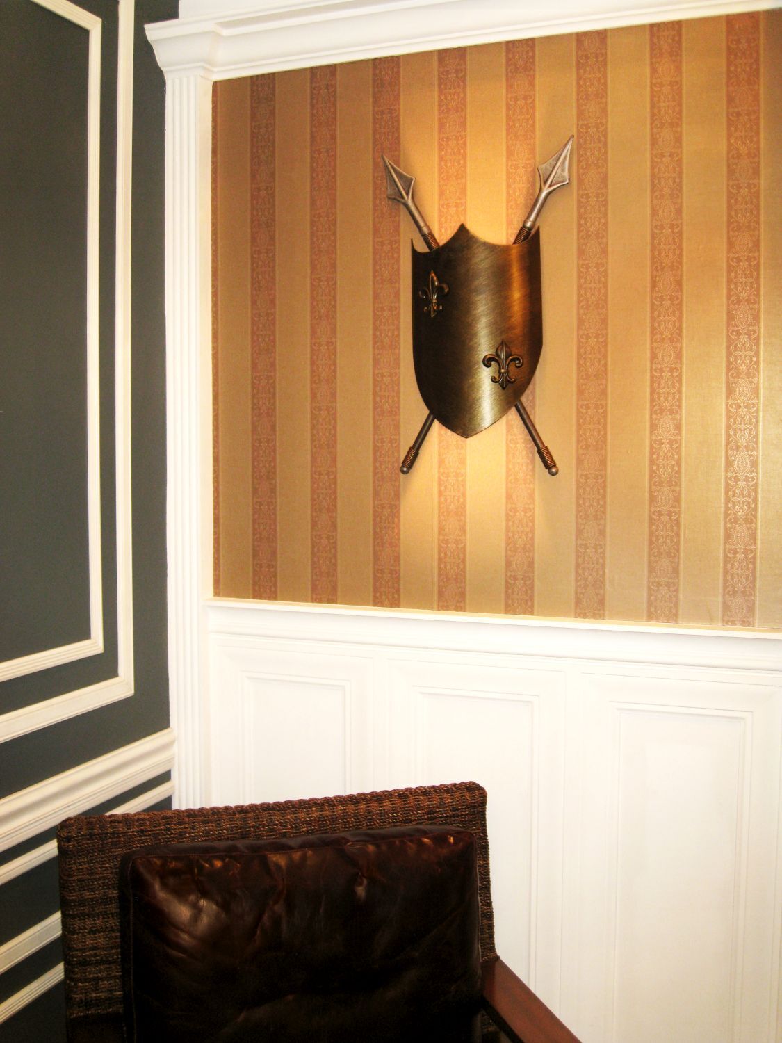 Dekorative LED Wandlampe CAMELOT Mittelalter Design Drinnen, Innenarchitektur, Stuhl, Mobiliar