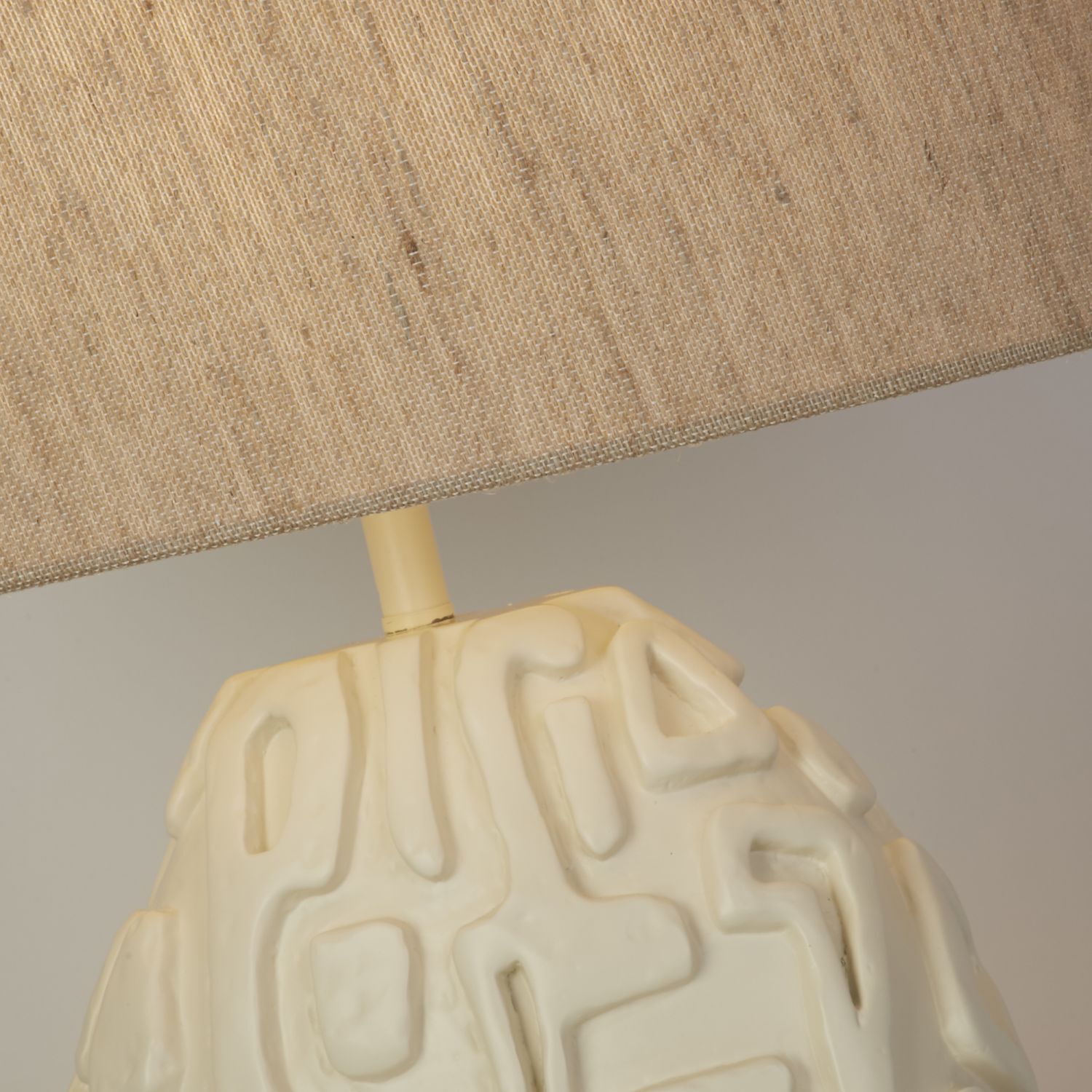 Blendarme lampe de table E27 59,5 cm crème blanc résine tissu