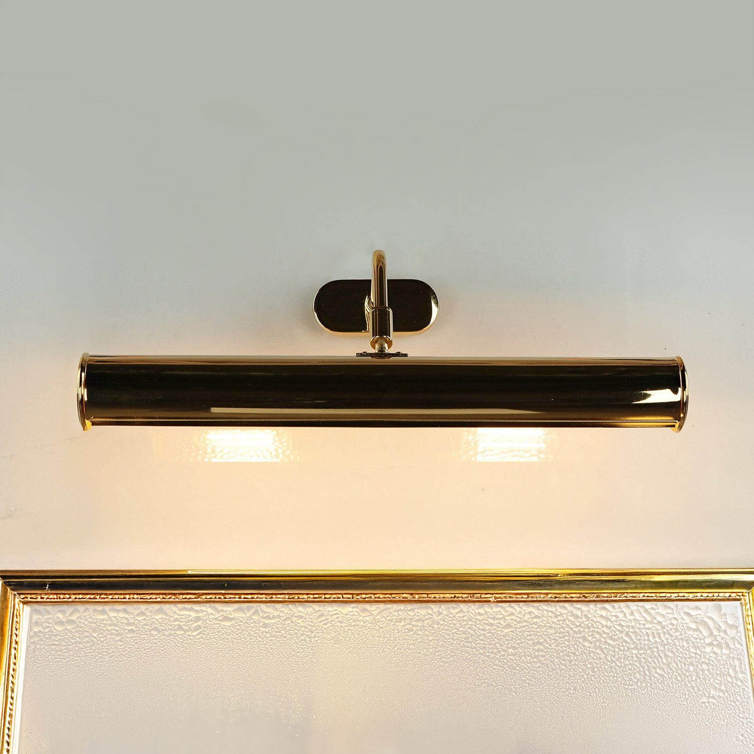 Lampe à tableau en laiton véritable doré 24 carats 40cm Lampe à tableau en laiton véritable doré 24 carats 40cm