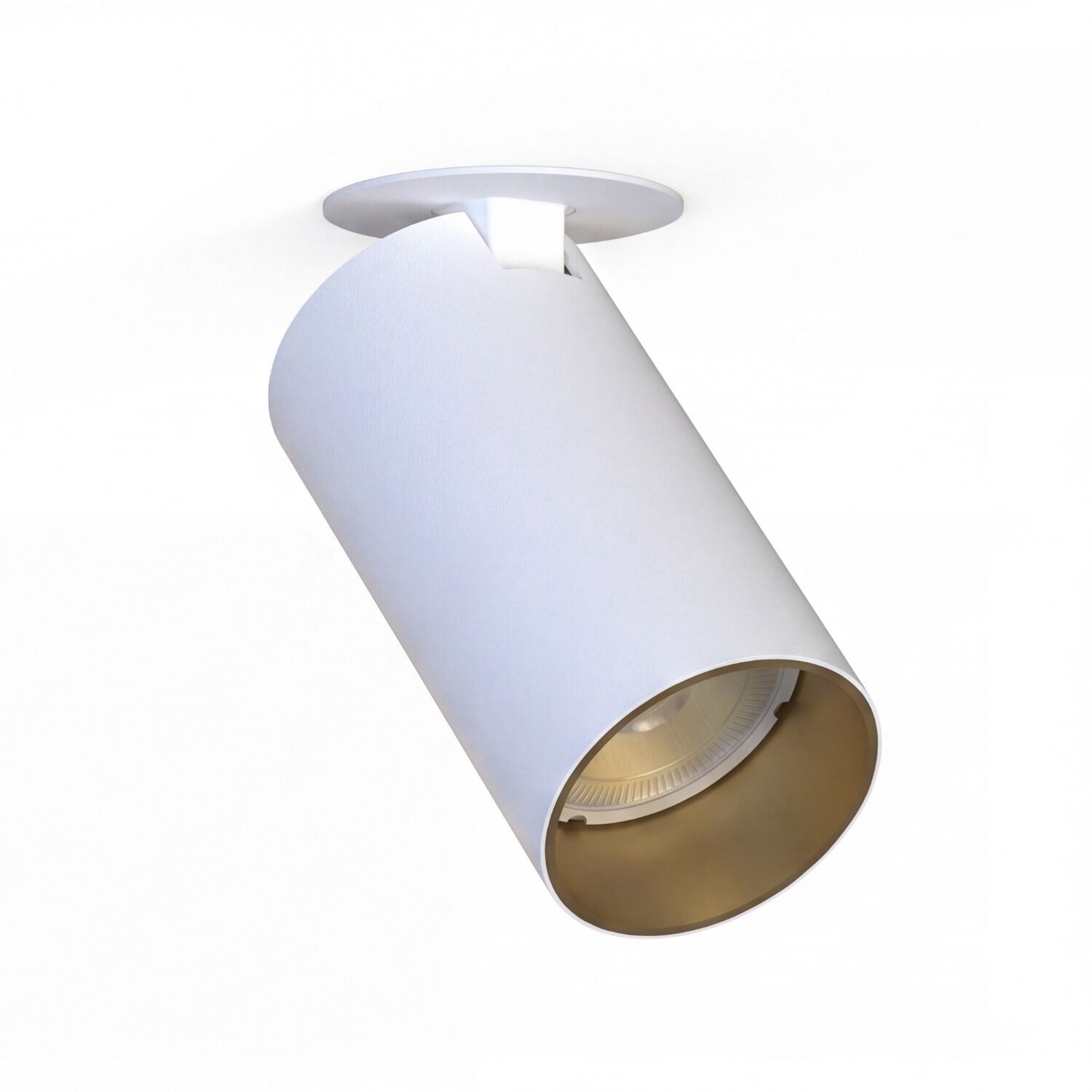 spots-moderne-wohnzimmerbeleuchtung-deckenspots-diele-colene-1x-gu10-bis-10-w-weiss-gold-no7683-01 Deckenleuchte, Ringleuchte, Lampe, weiß, Halterung