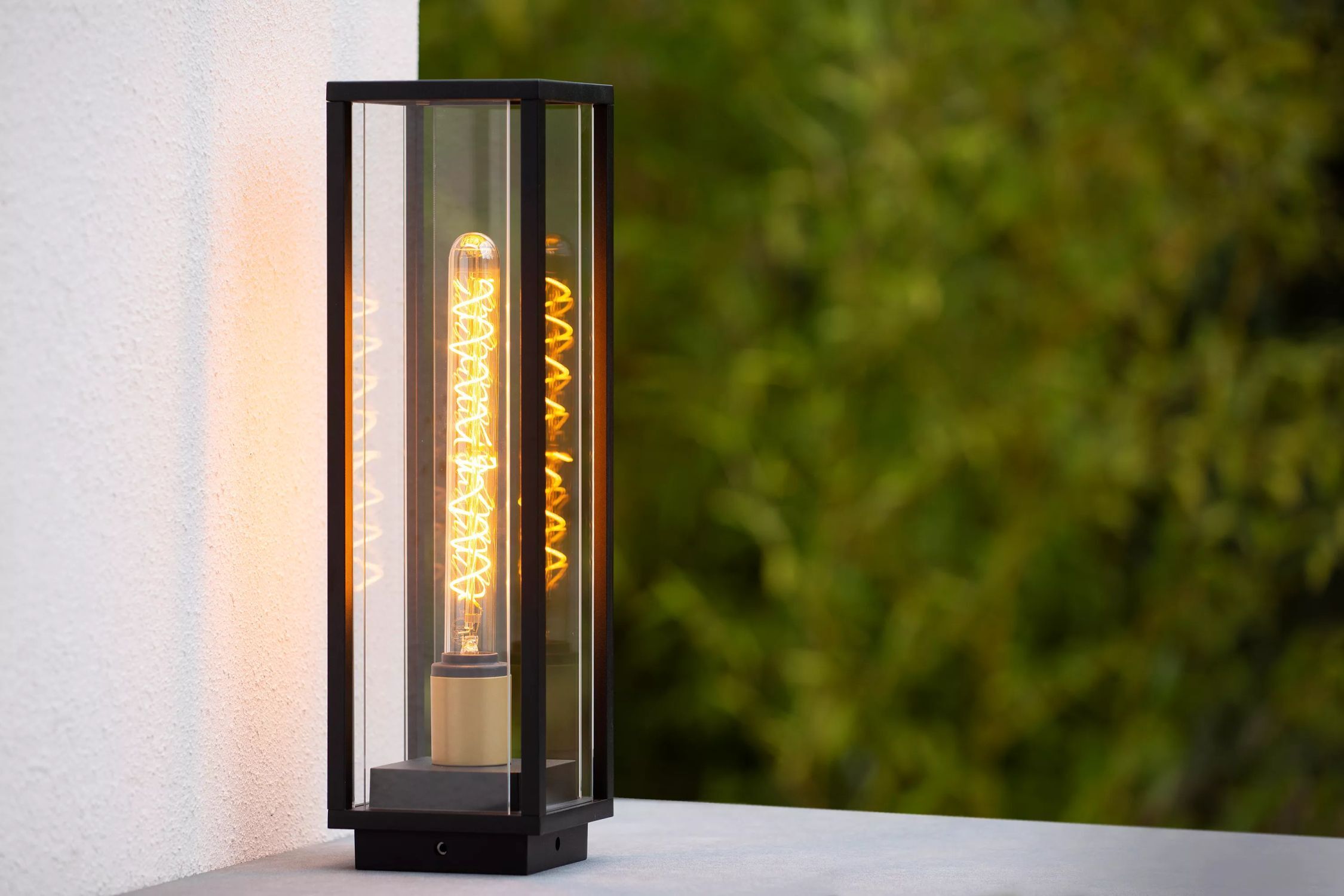Pollerleuchte Außen Glas Metall Schwarz E27 IP54 50 cm Lampe, Elektronik, Hardware, Überwachen, Bildschirm