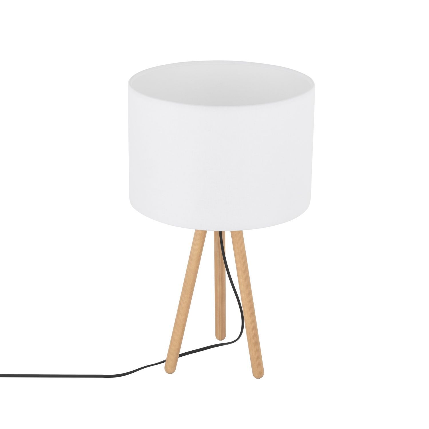 tischleuchte-tischlampe-kiko-1-flammig-holz-hell-weiss-skandinavisch-427-3 Tischlampe, Lampenschirm, Holzständer, Kabel, Weiß