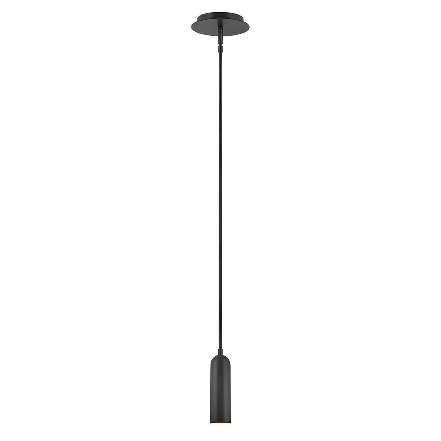 LED Hängeleuchte Metall D: 12,7 cm schmal Schwarz