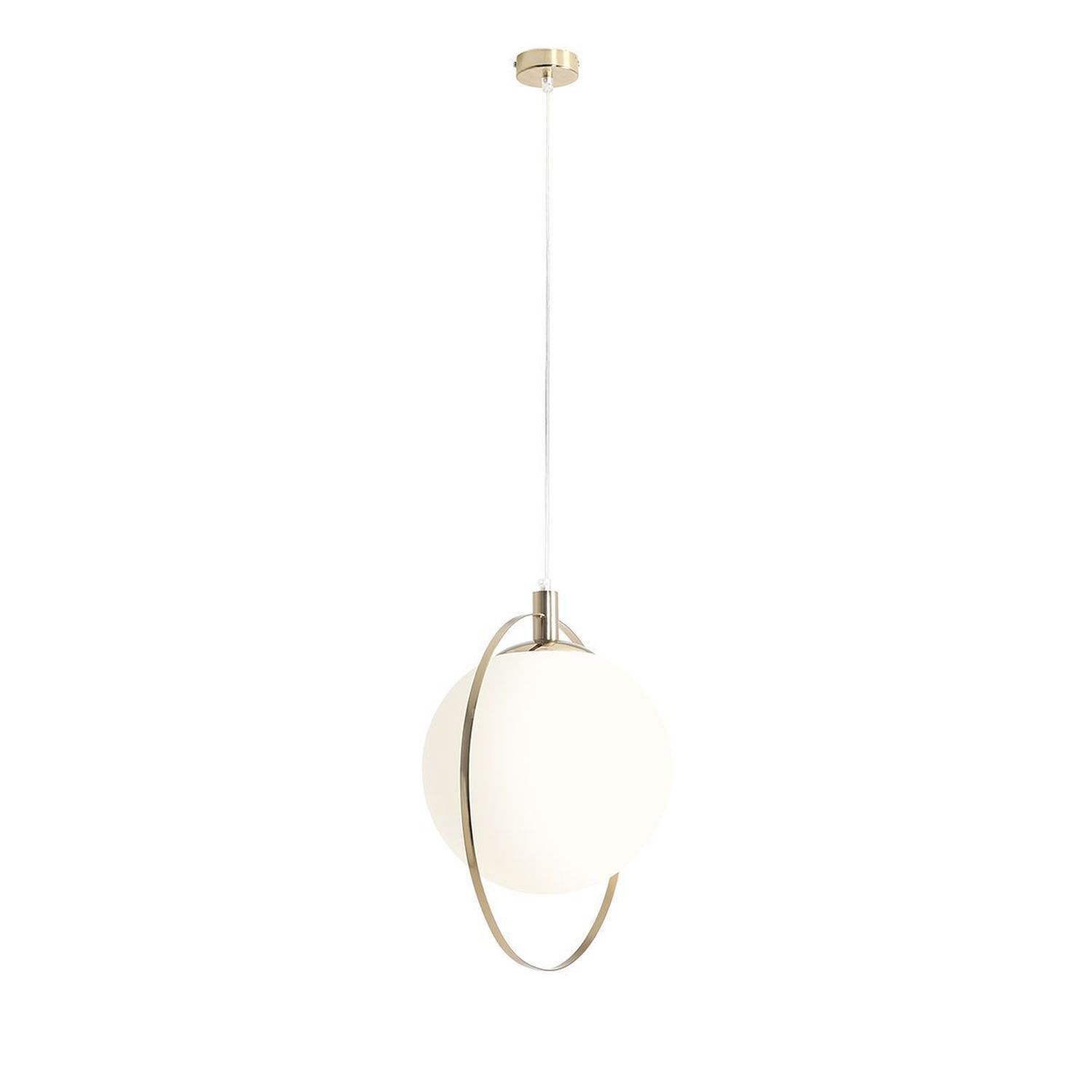 Suspension décorative verre boules métal anneau E27