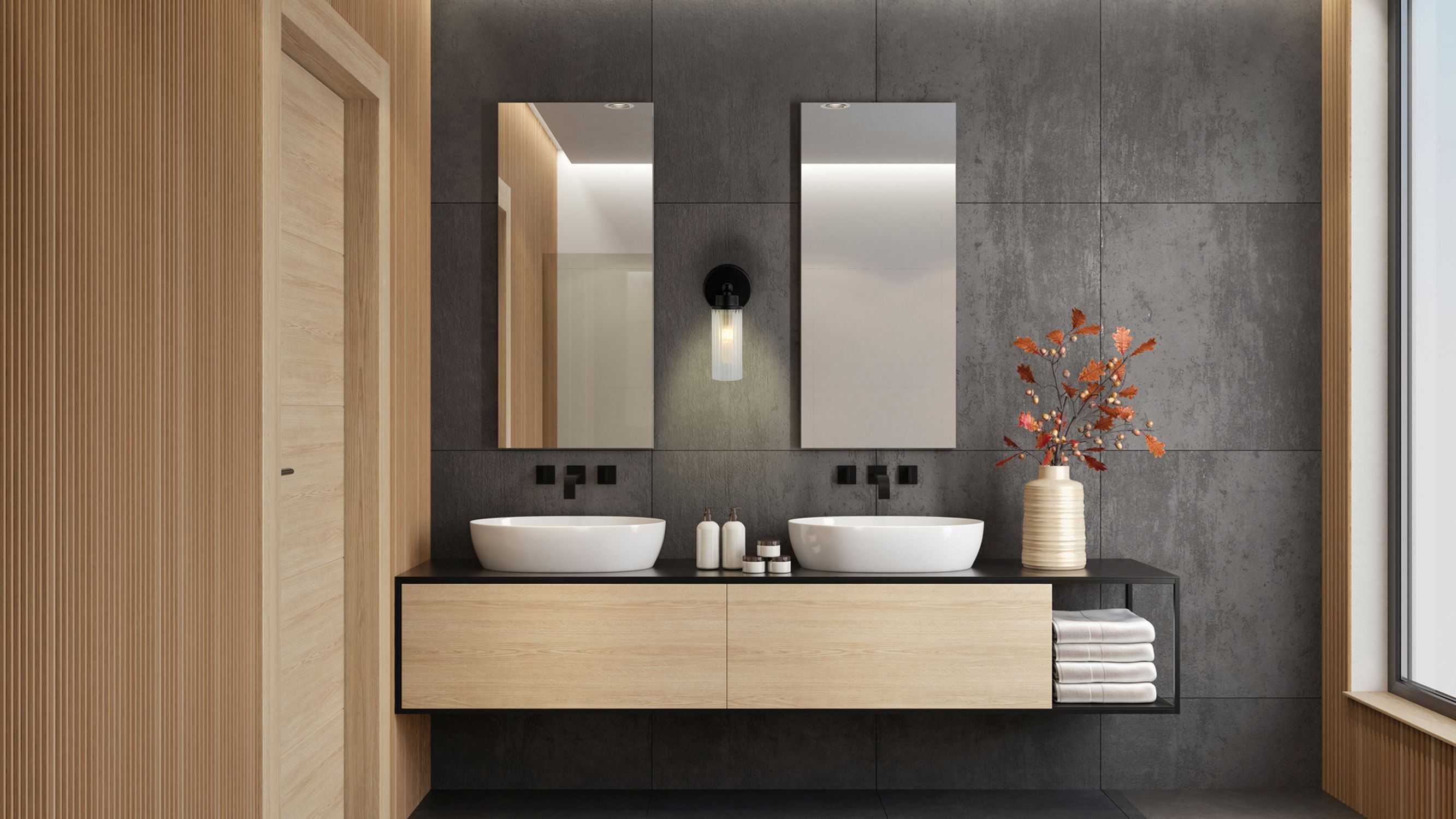 Applique murale métal Abat-jour verre G9 IP44 L:10 cm Noir Drinnen, Innenarchitektur, Sinken