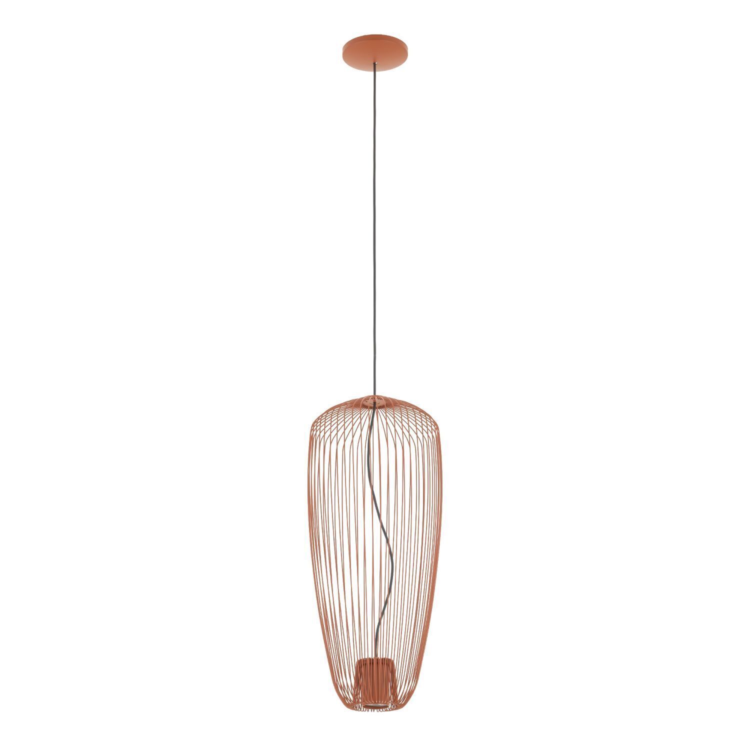 Stilvolle Pendelleuchte Metall Terrakotta L:27 cm GU10 Leuchter, Lampe, Zubehör, Schmuck, Halskette