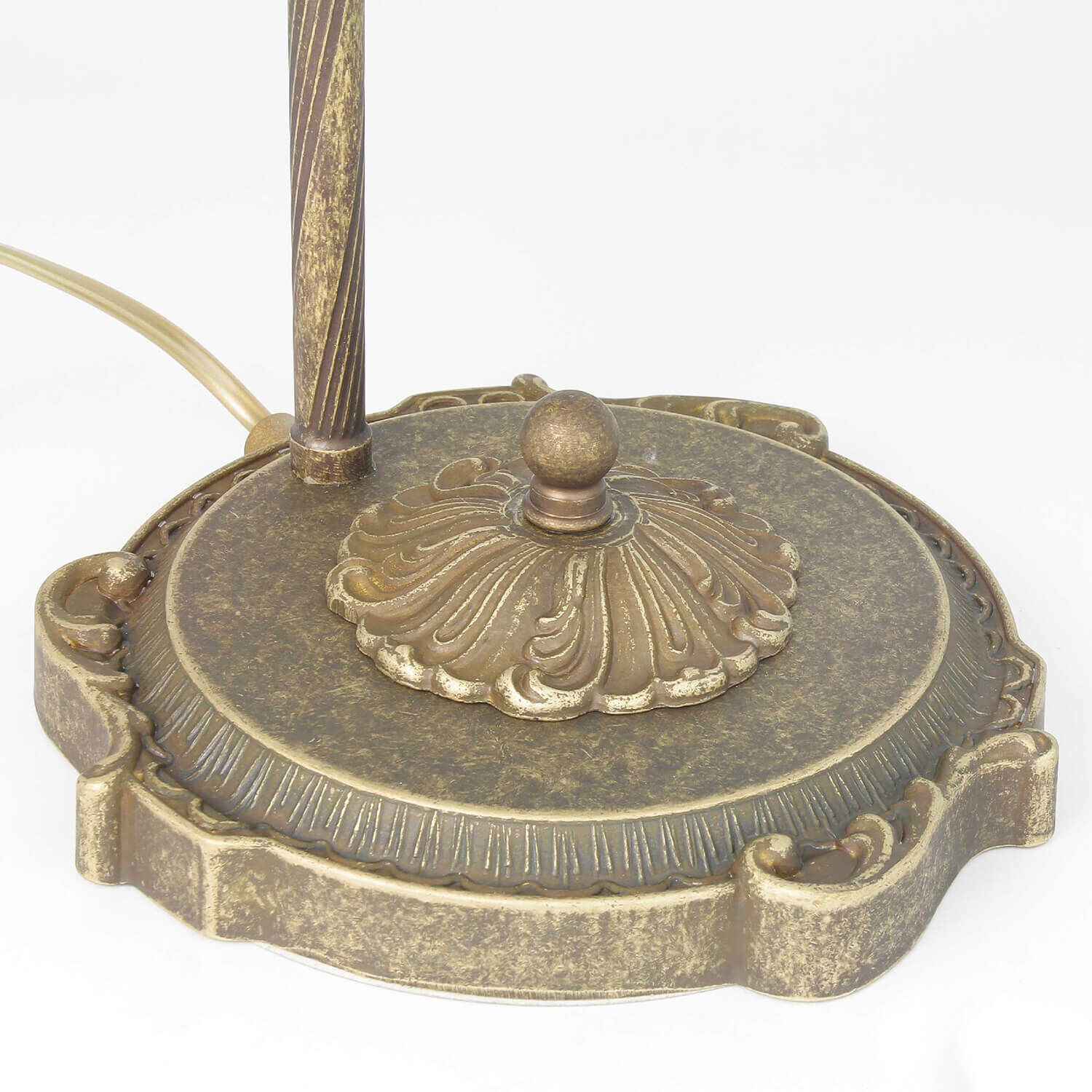 Tischlampe Bronze Hell aus Echt-Messing Premium Bronze, Lampe