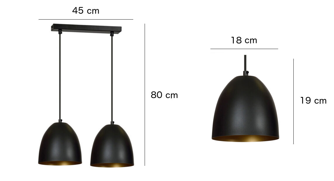Elégante lampe à suspendre ANNIE Noir Rétro Table à manger Leuchte, Beleuchtung, Lampe