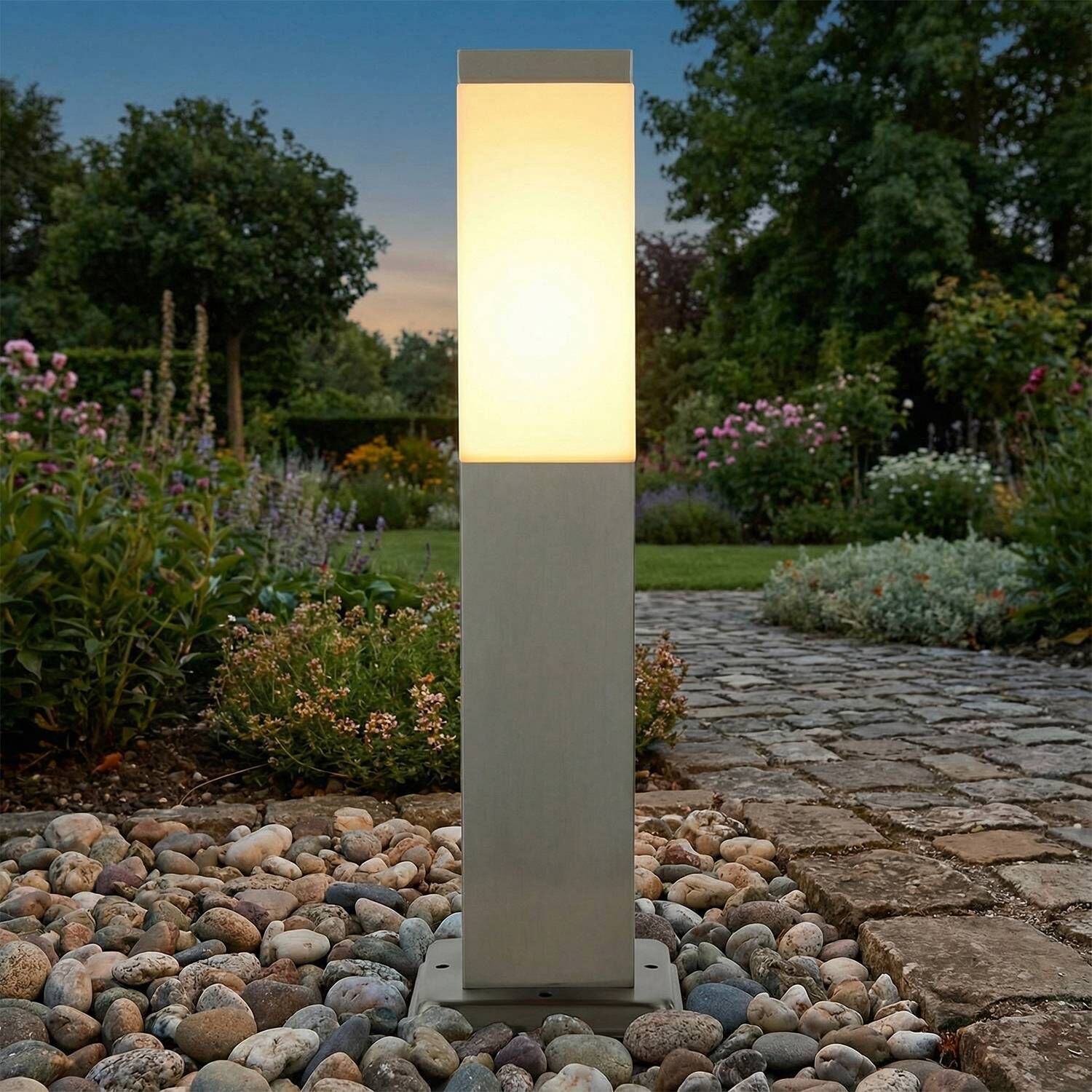 Lampenpfosten, Außenleuchte, LED-Lampe, Metall, Gartenbeleuchtung