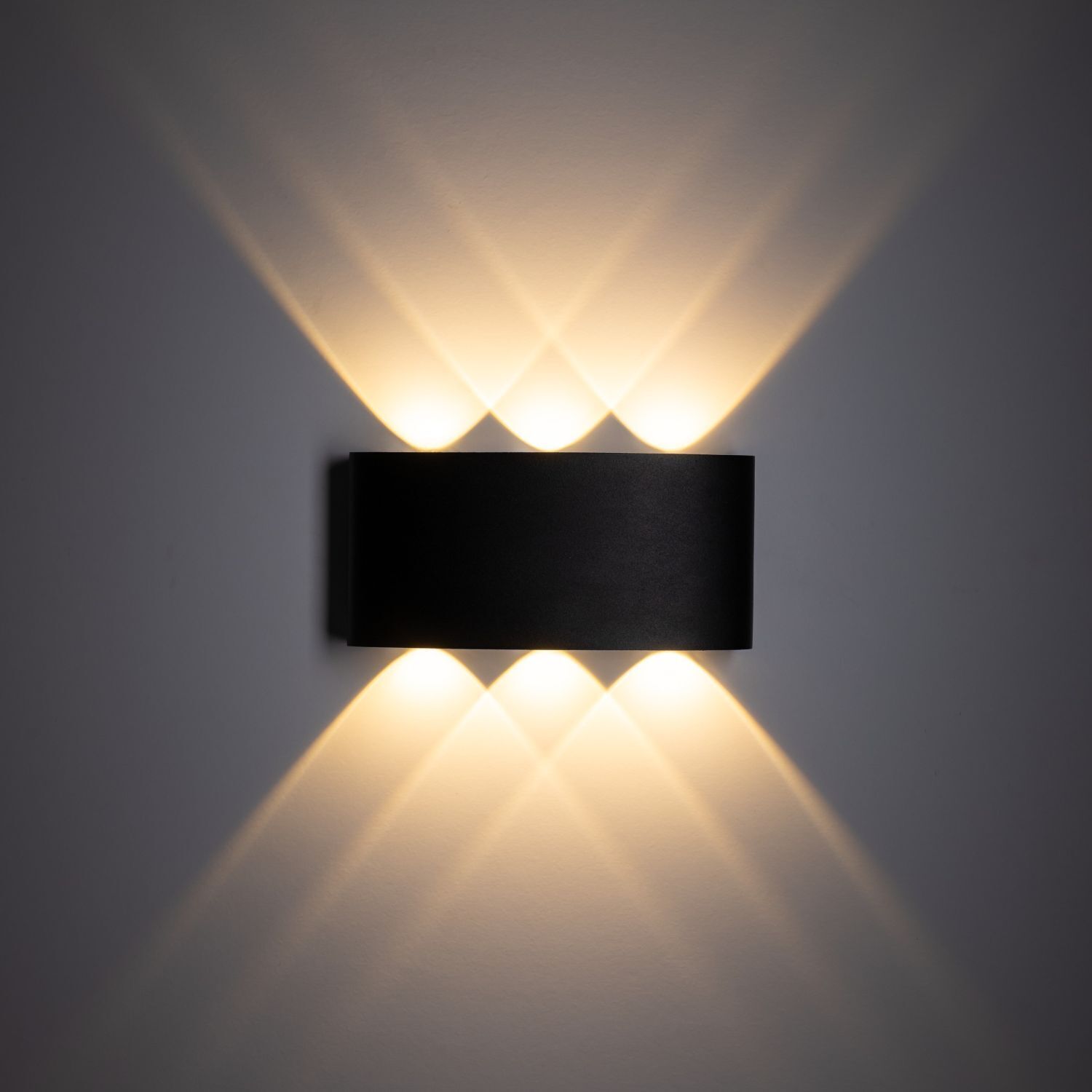 Wandlampe, Wandbeleuchtung, Schwarz, Up/Down Light, Wandarmatur