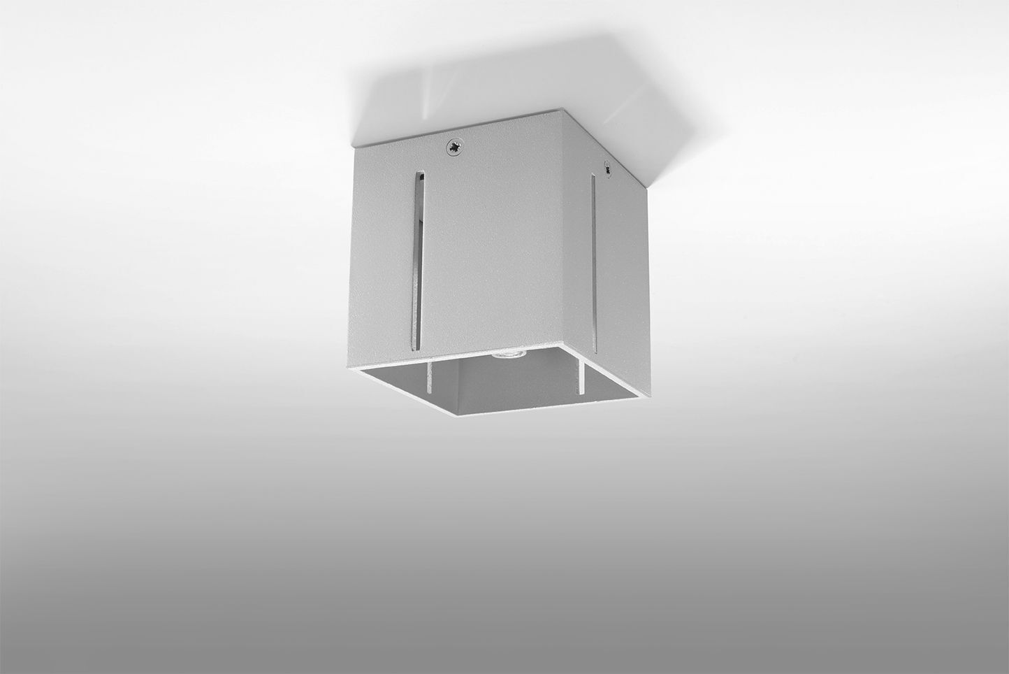 Plafonnier Gris carré Cube L:10cm G9