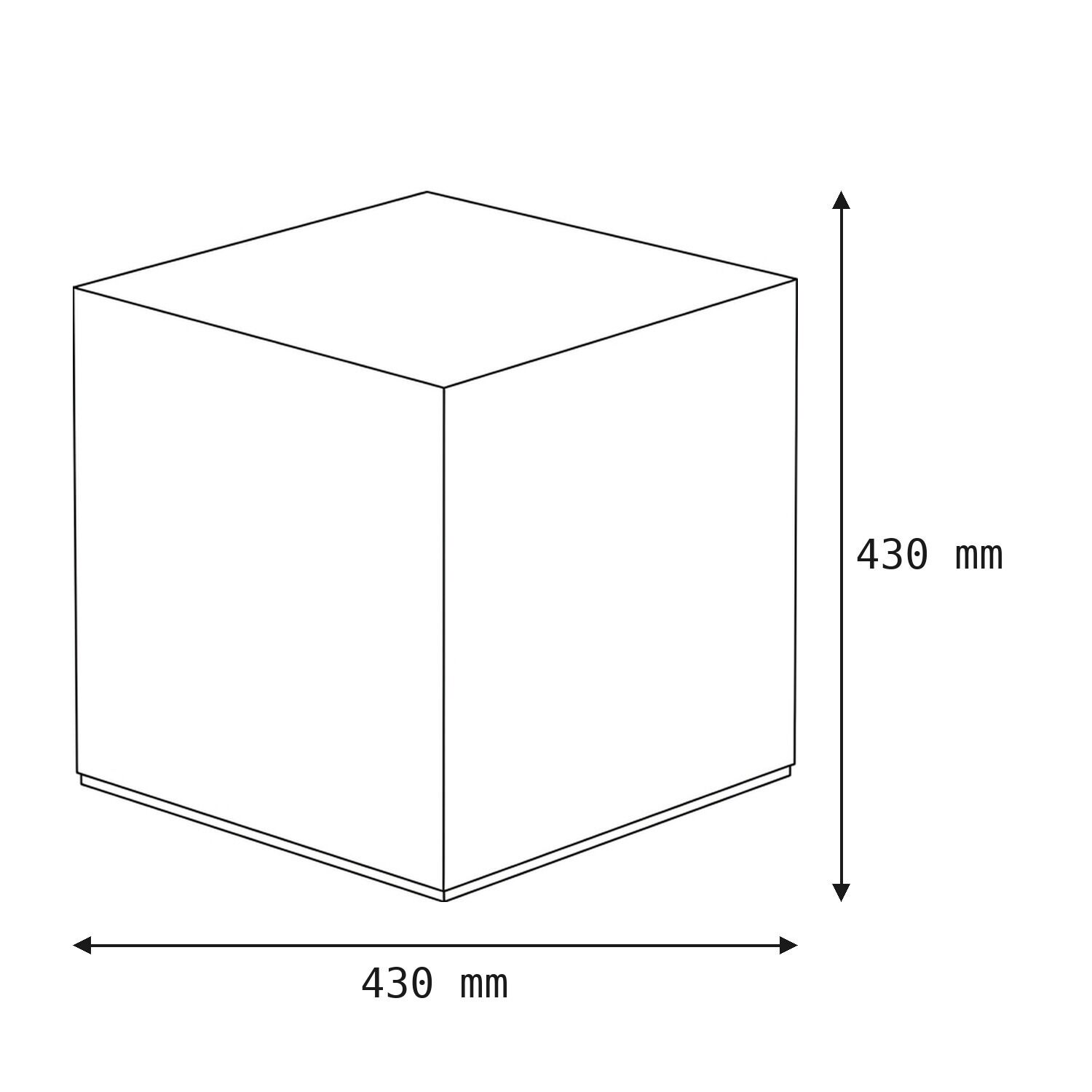 le110920-stehlampe-dekorationsleuchte-terrasse-balkon-garten-wohnzimmer-schlafzimmer-flur-aussen-innen-kunststoff-modern-minimalistisch-weiss-06 box, würfel, kartonbox, 430 mm, maße 430x430x430