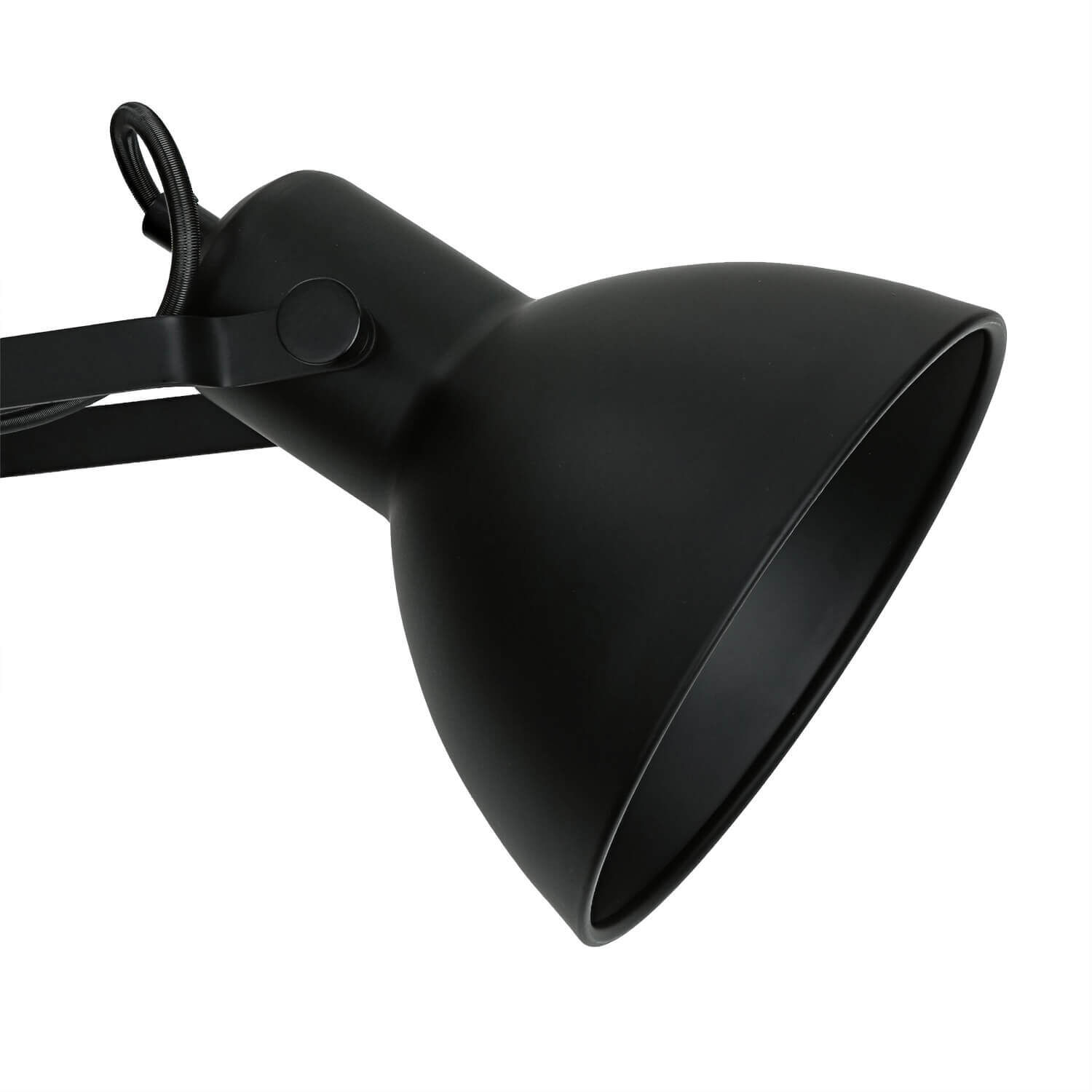 Spot de plafond noir métal E16 rétro salon