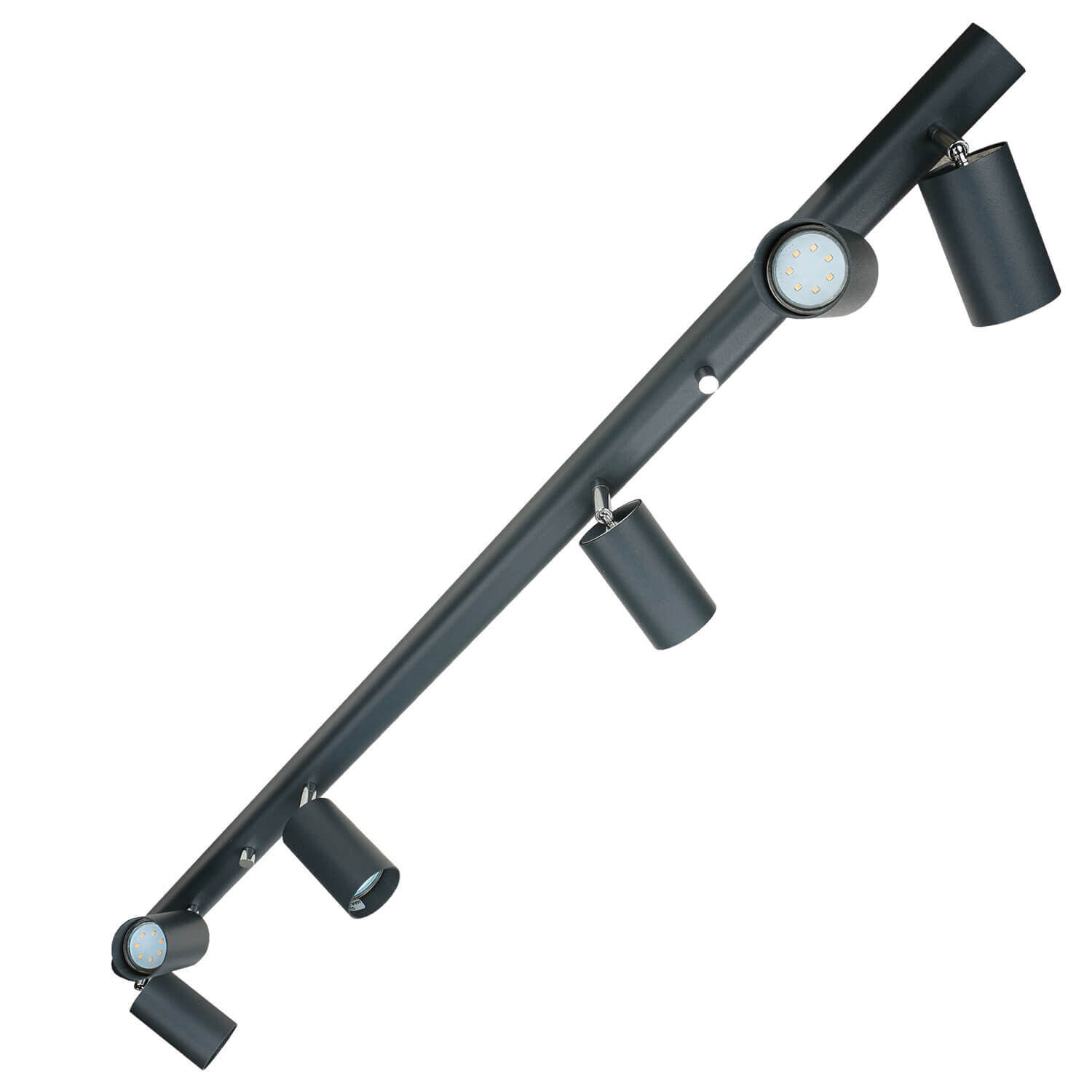 Spot de plafond en graphite 6-flmg Beleuchtung, Rauchrohr