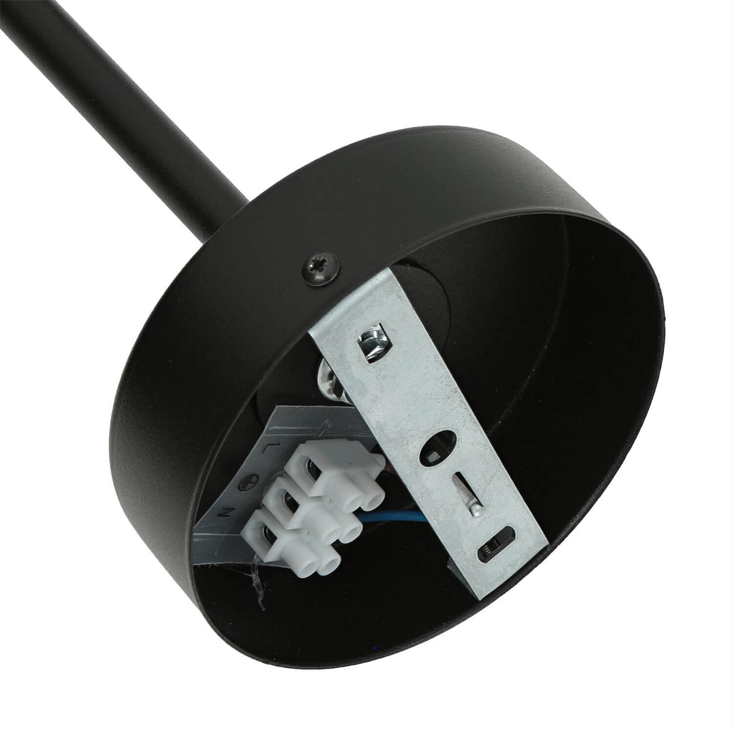 Wandleuchte Schwarz Metall T:41cm E27 Industrial Adapter, Elektronik, Stecker