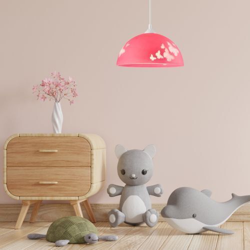 Kinderzimmerlampe Mädchen Pink rund Lampe
