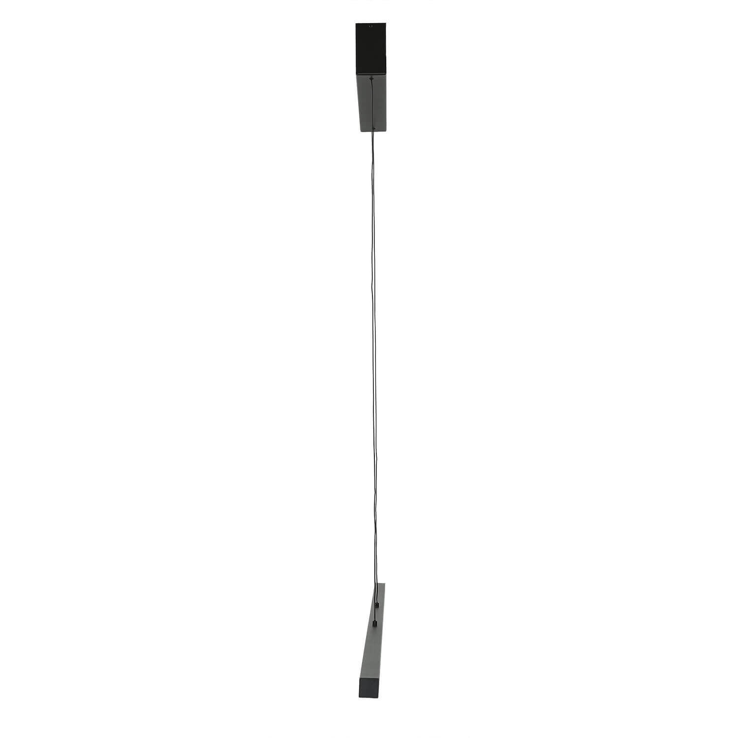 Lampe LED à suspendre noire 4000 K 120 cm de long réglable en hauteur