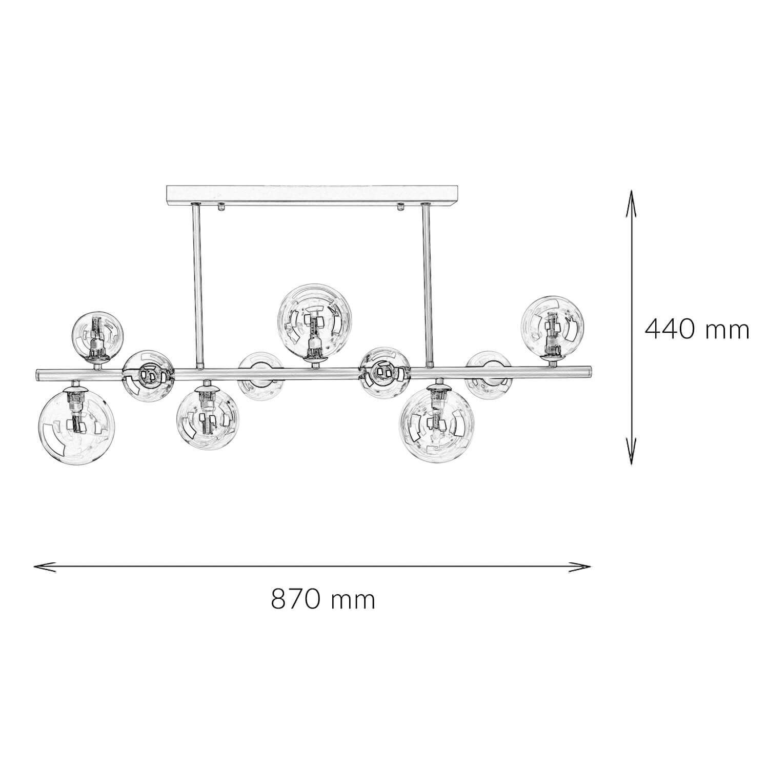 Deckenleuchte Rauchglas Metall 87 cm lang Creme Gold 10x G9 Maschine, Sprach, Diagramm, Handlung, Duscharmatur
