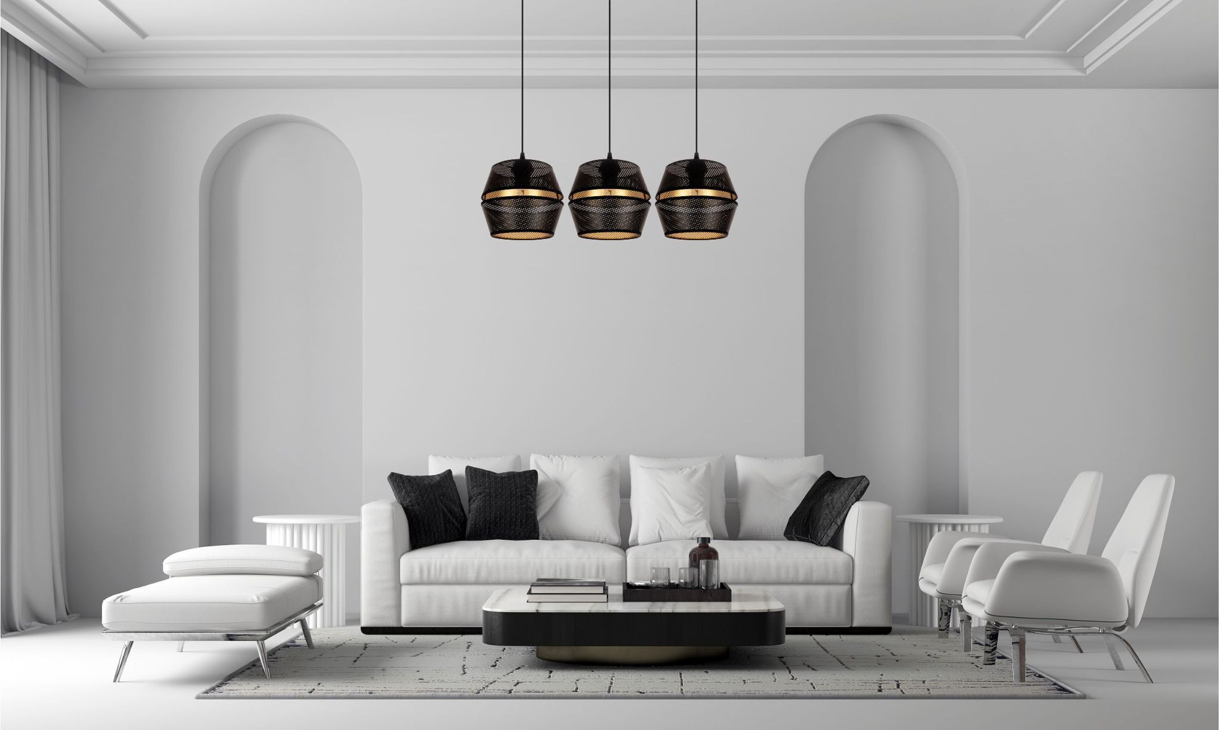 Wohnzimmer, Innenarchitektur, Couch, Dekoration für Zuhause, Stuhl