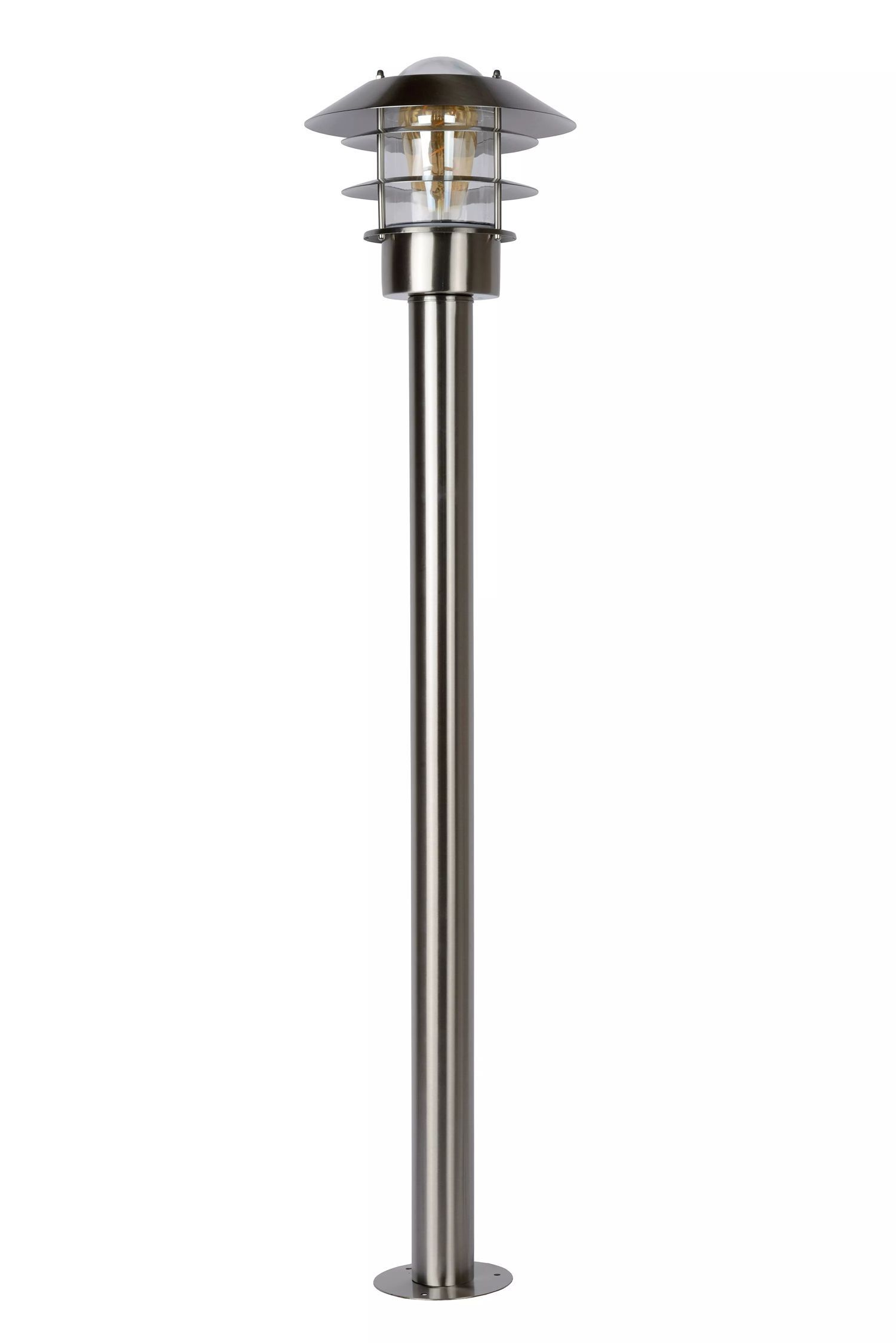 Stehleuchte Outdoor Glas Aluminium IP44 E27 100 cm Lampe