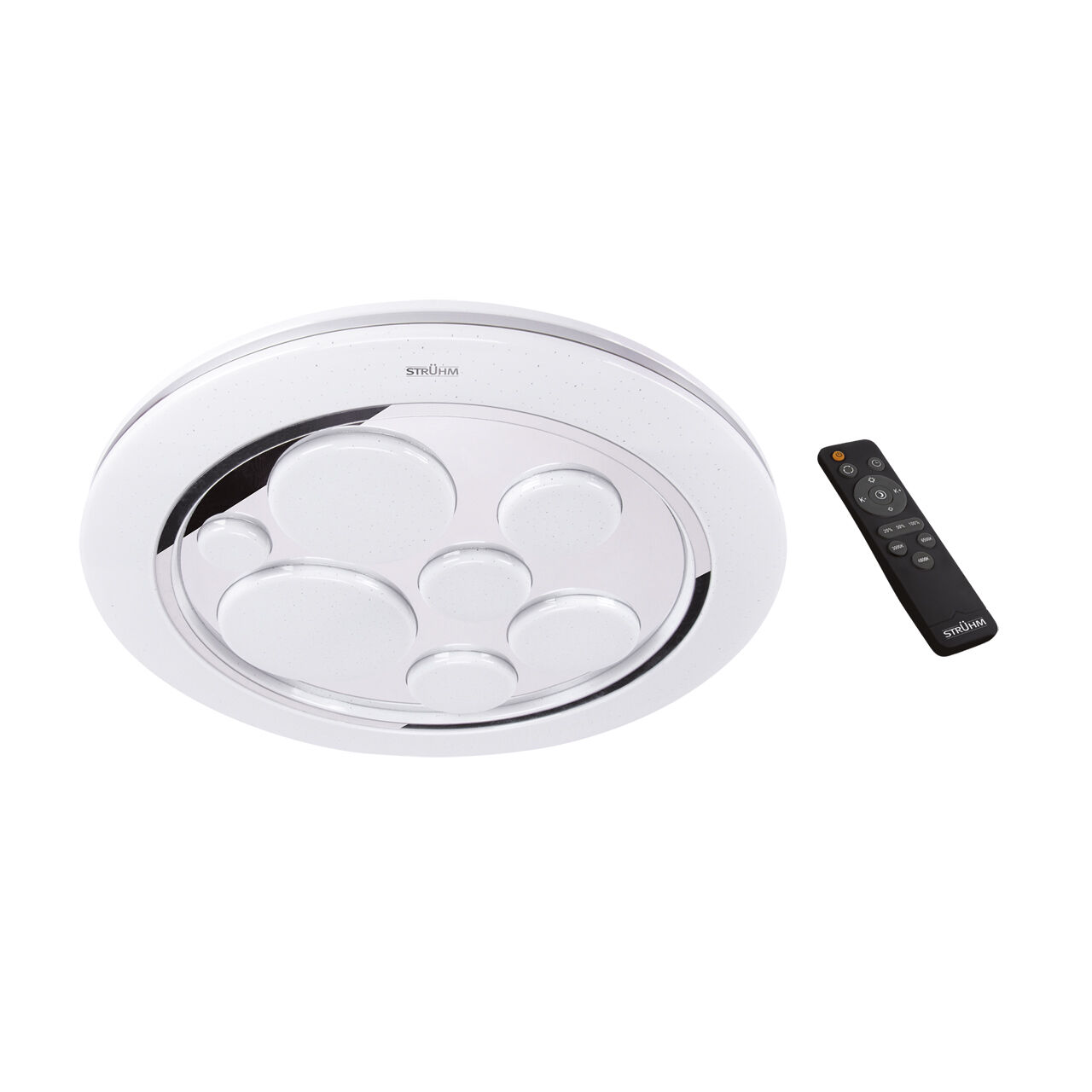 Lampe de plafonnier LED IP44 ronde D : 49 cm Télécommande Elektronik, Fernsteuerung, Deckenleuchte