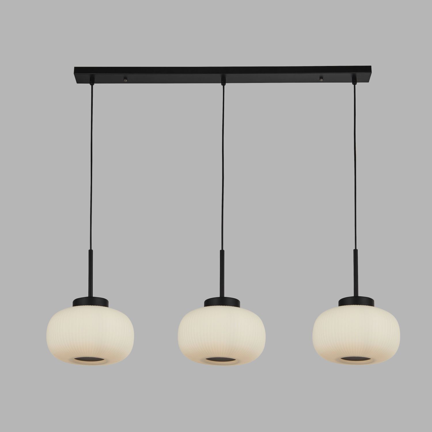 Lampe à suspendre 3 flammes L : 104 cm verre métal E27
