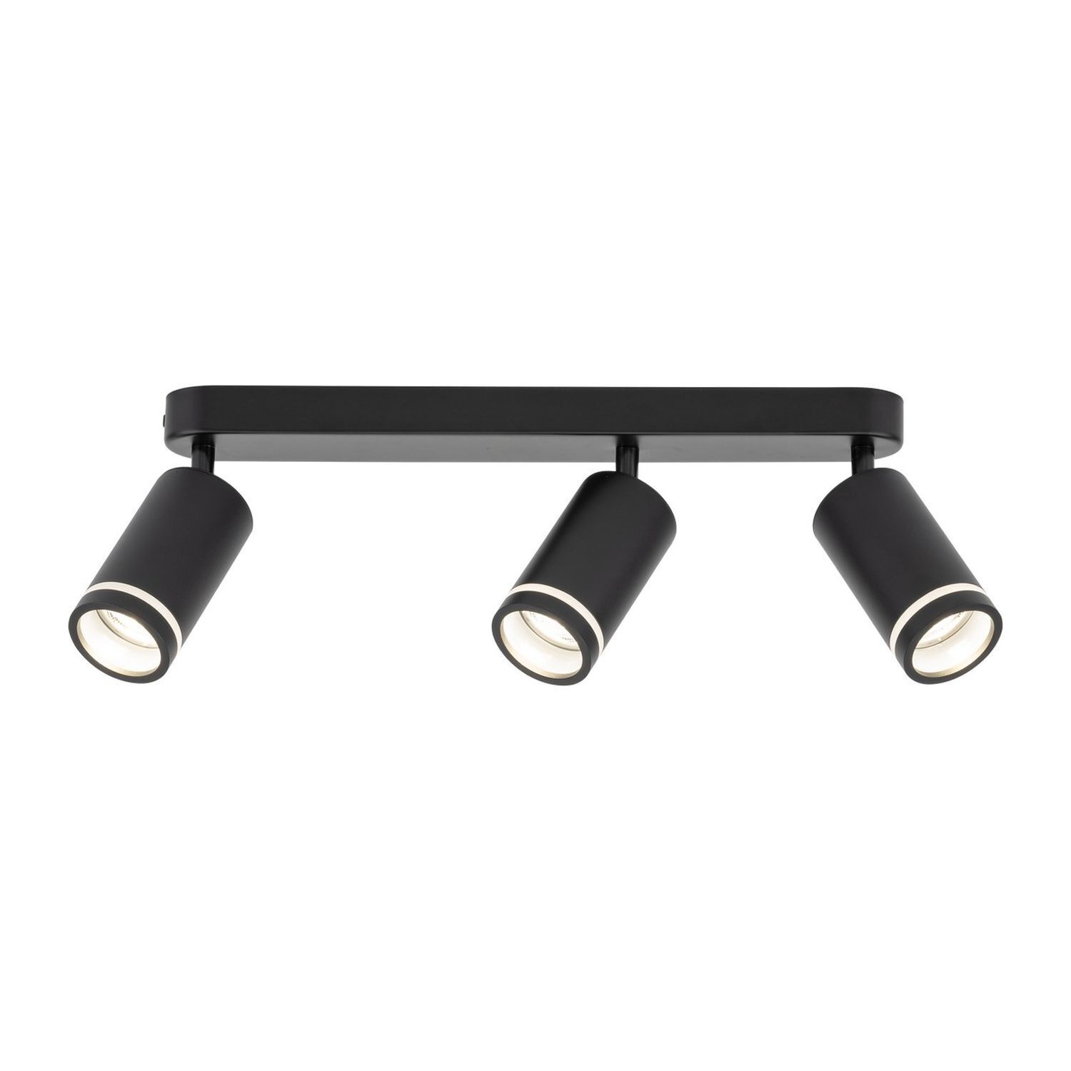 Deckenstrahler 3-flammig Schwarz 55 cm lang Metall GU10