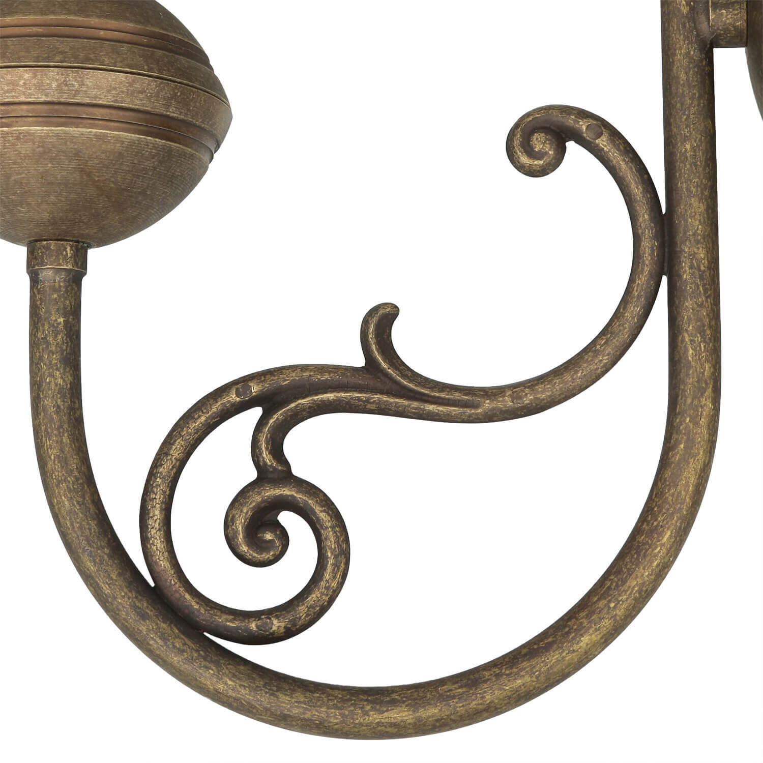 Wandlampe Weiß Glasschirm aus Echt-Messing Antik Bronze, Elektronik, Hardware