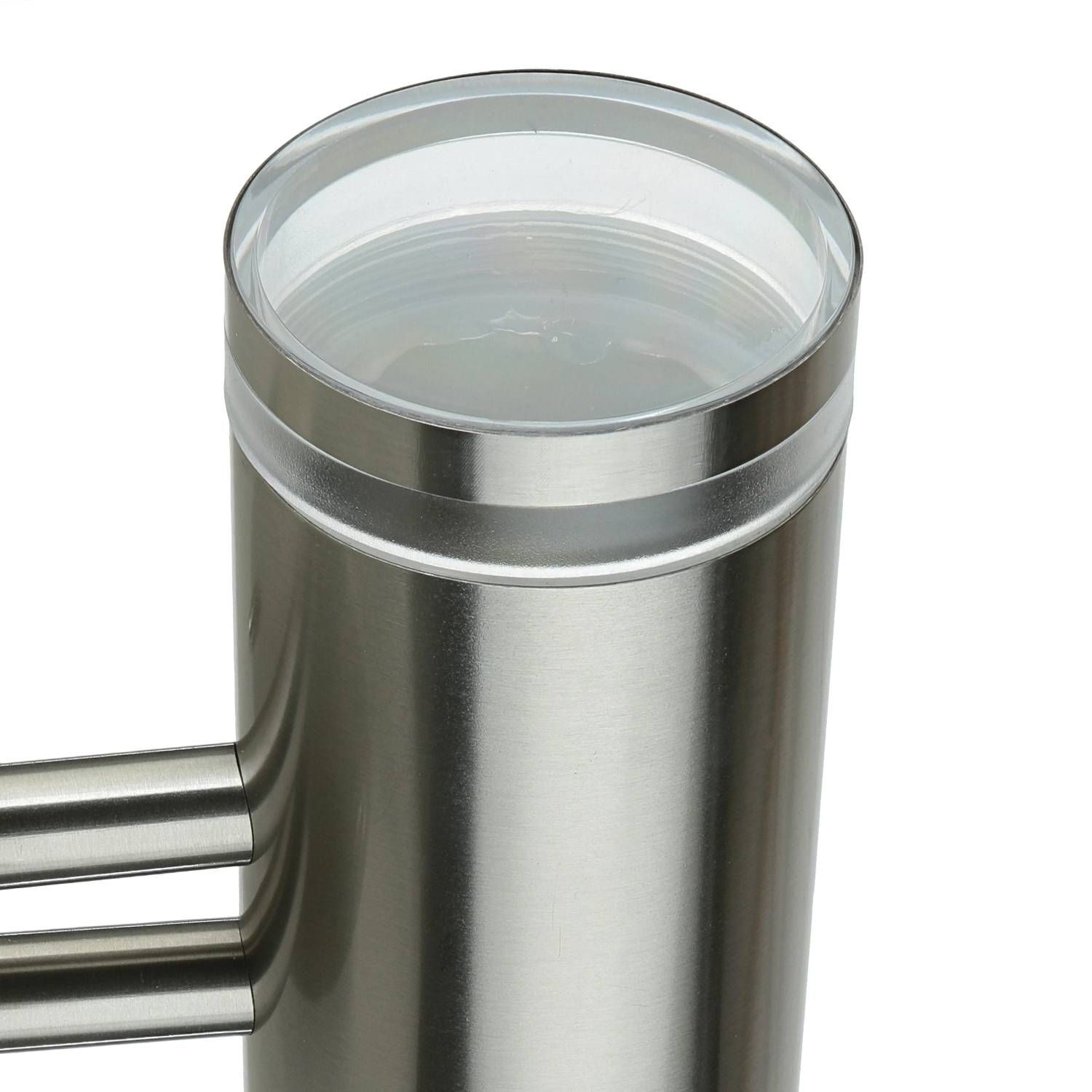 Außenwandleuchte Edelstahl GU10 IP44 H: 23 cm 2-flammig Stahl, Tasse, Flasche, Shaker