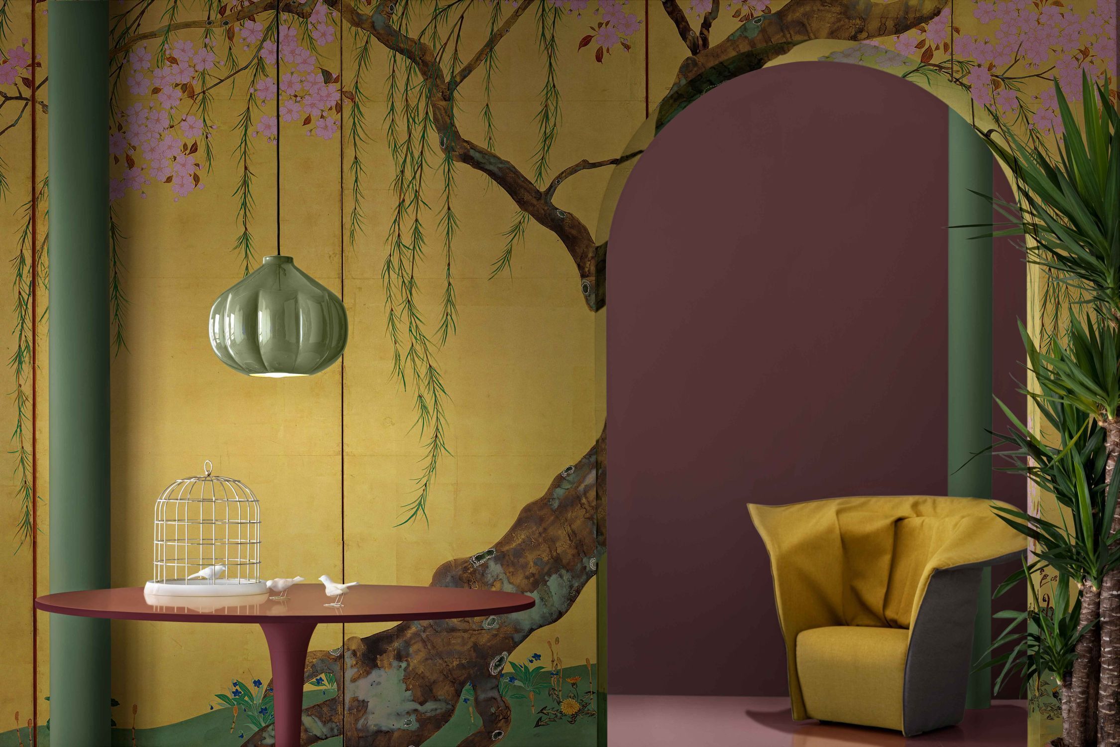 Lampe à suspendre artisanale céramique E27 Ø 34 cm H : max. 150 cm Innenarchitektur, Malerei, Mobiliar, Tabelle, Wand