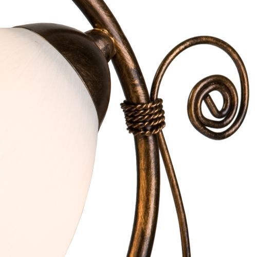 Lampe de table en verre Shabby Noir H:39cm Lampe ancienne