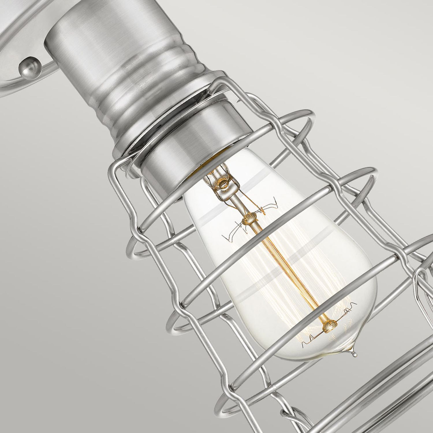 Deckenleuchte Metall Ø 14,5 cm klein Nickel gebürstet Licht, Lampe