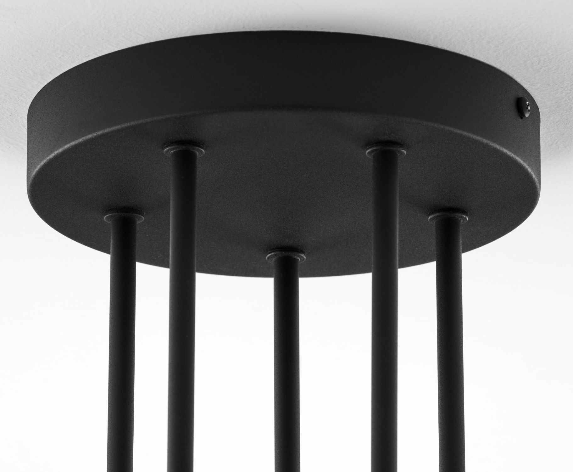 Deckenleuchte 5-flammig Metall Glas in Schwarz Gold G9 Lampe