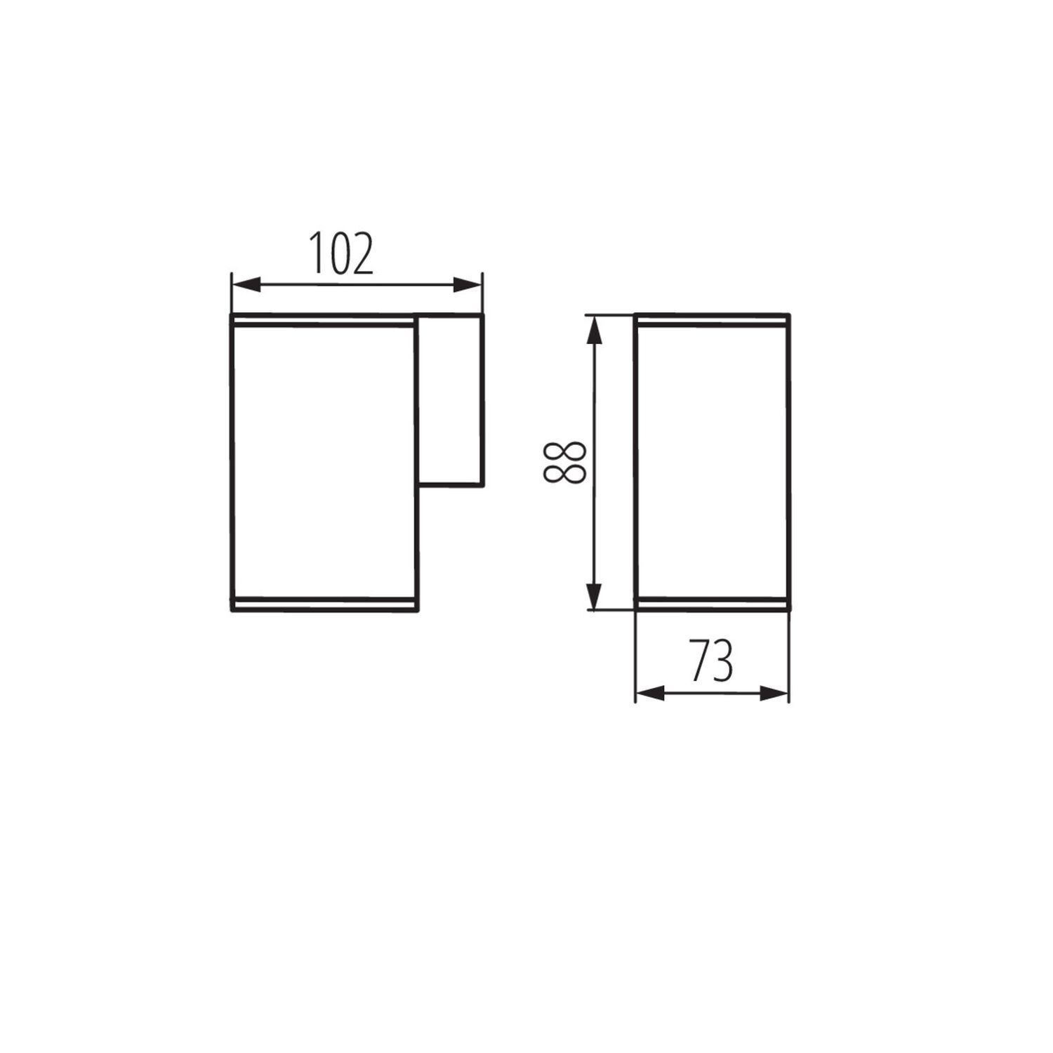 Wandlampe Außen Anthrazit IP44 Aluminium Haustür