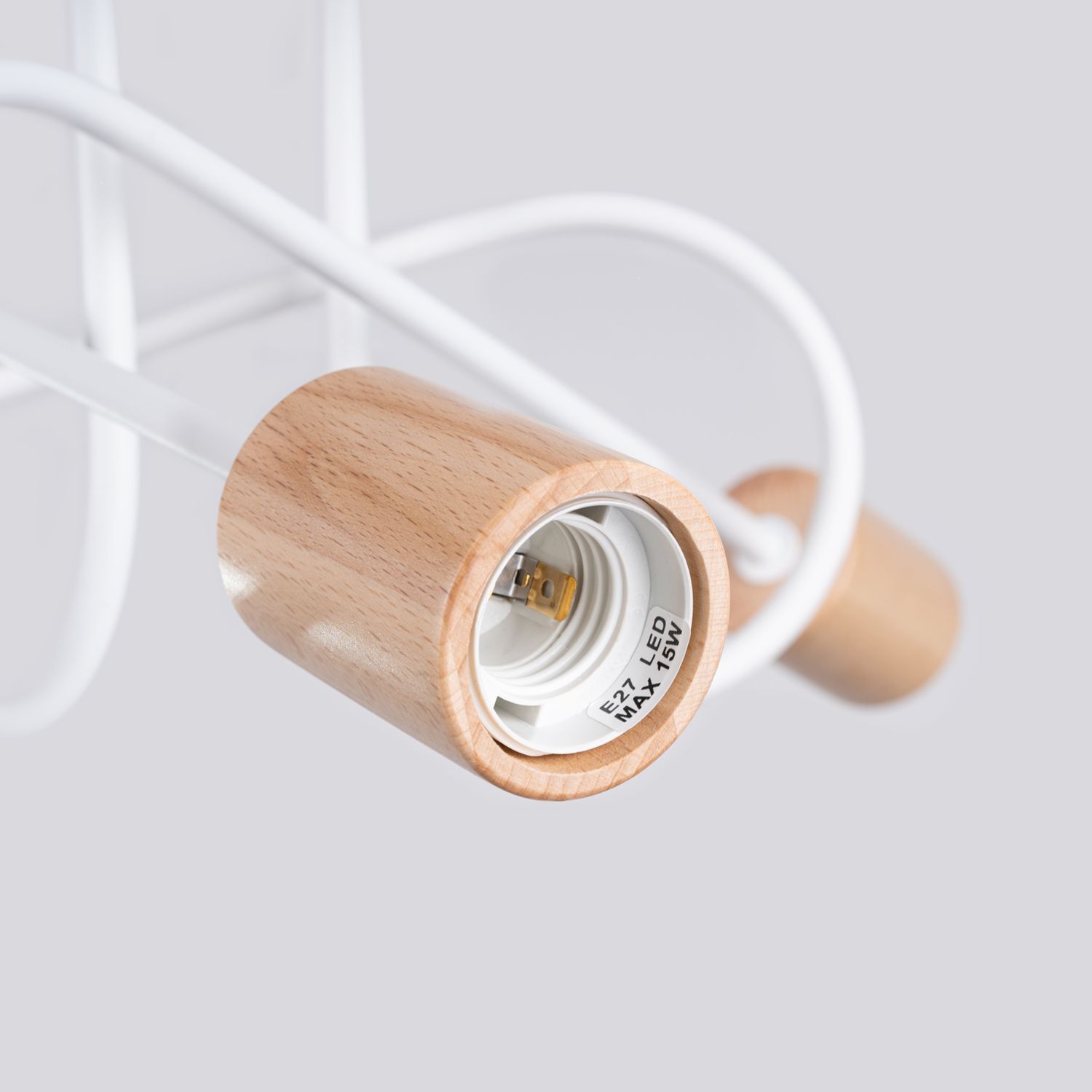 de, pendel lampe, holzfurnierte fassung, E27 lampe, LED, kabel hängen