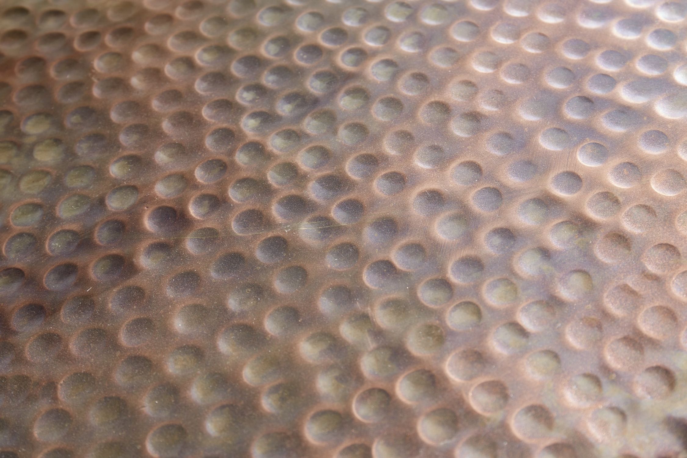 Couchtisch rund Ø 80 cm Metall in Kupfer Handarbeit Textur, Natur, Draußen, Meer, Wasser