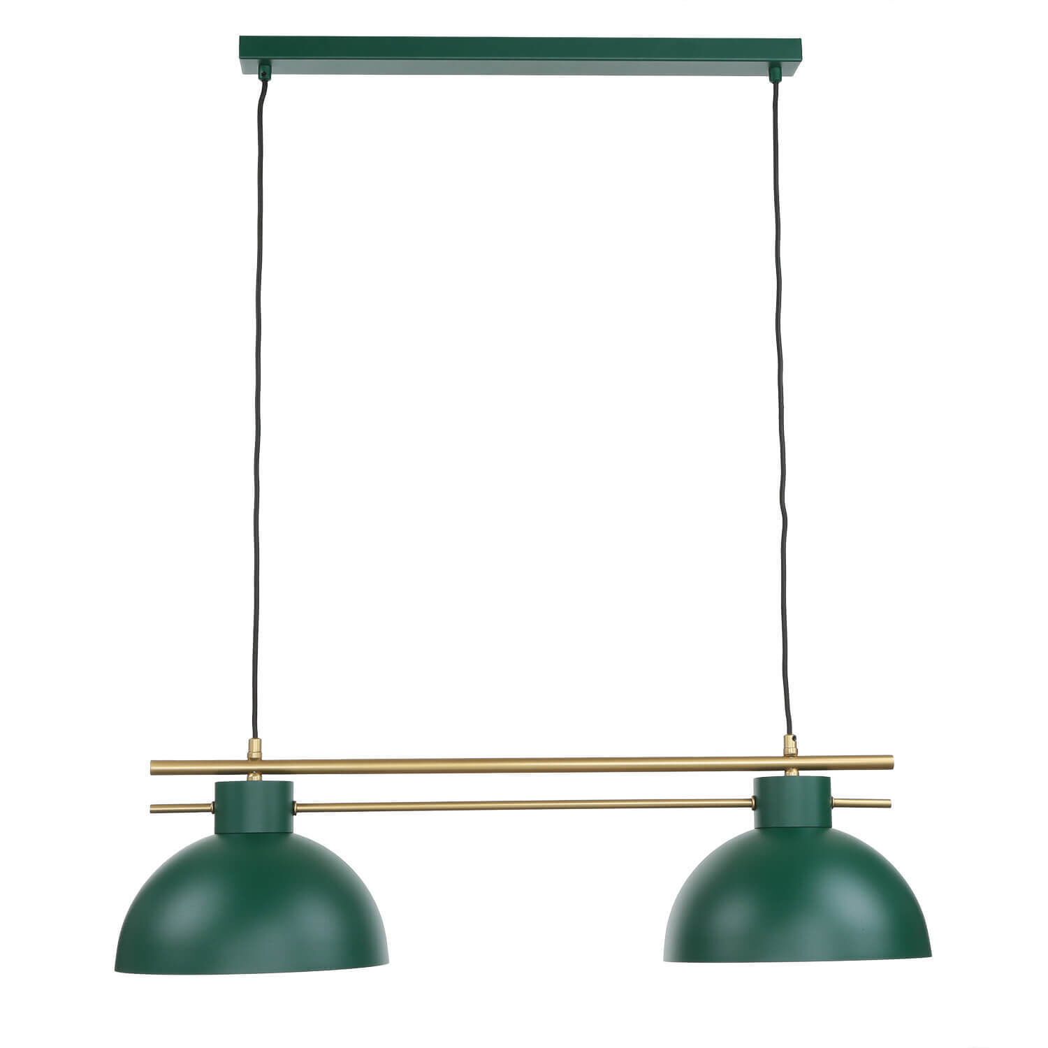 Elegante Pendelleuchte Dunkelgrün Gold E27 85,5 cm Lampe