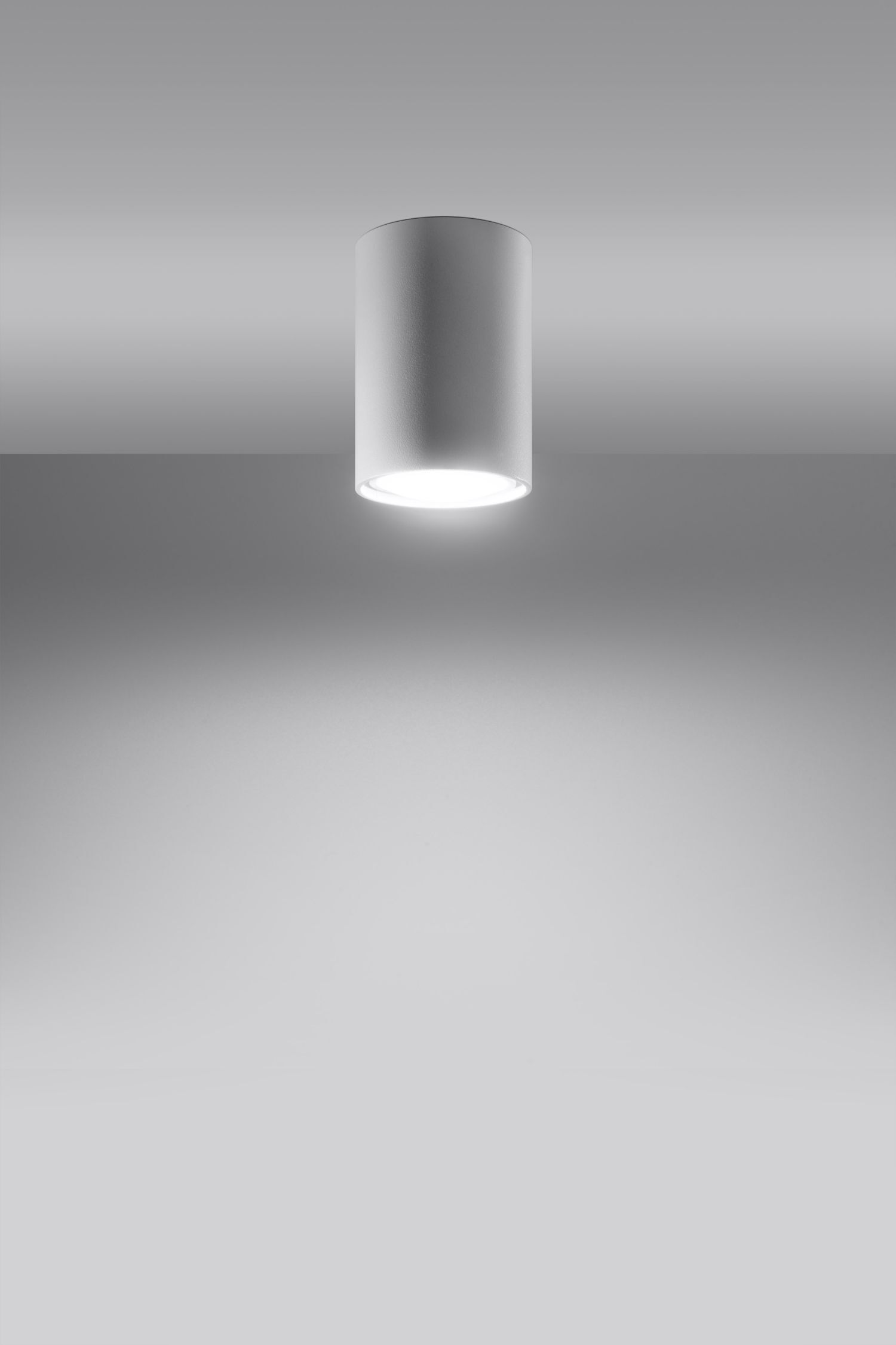 Aufputz Spot Weiß Metall rund Ø 6 cm H: 10 cm klein GU10
