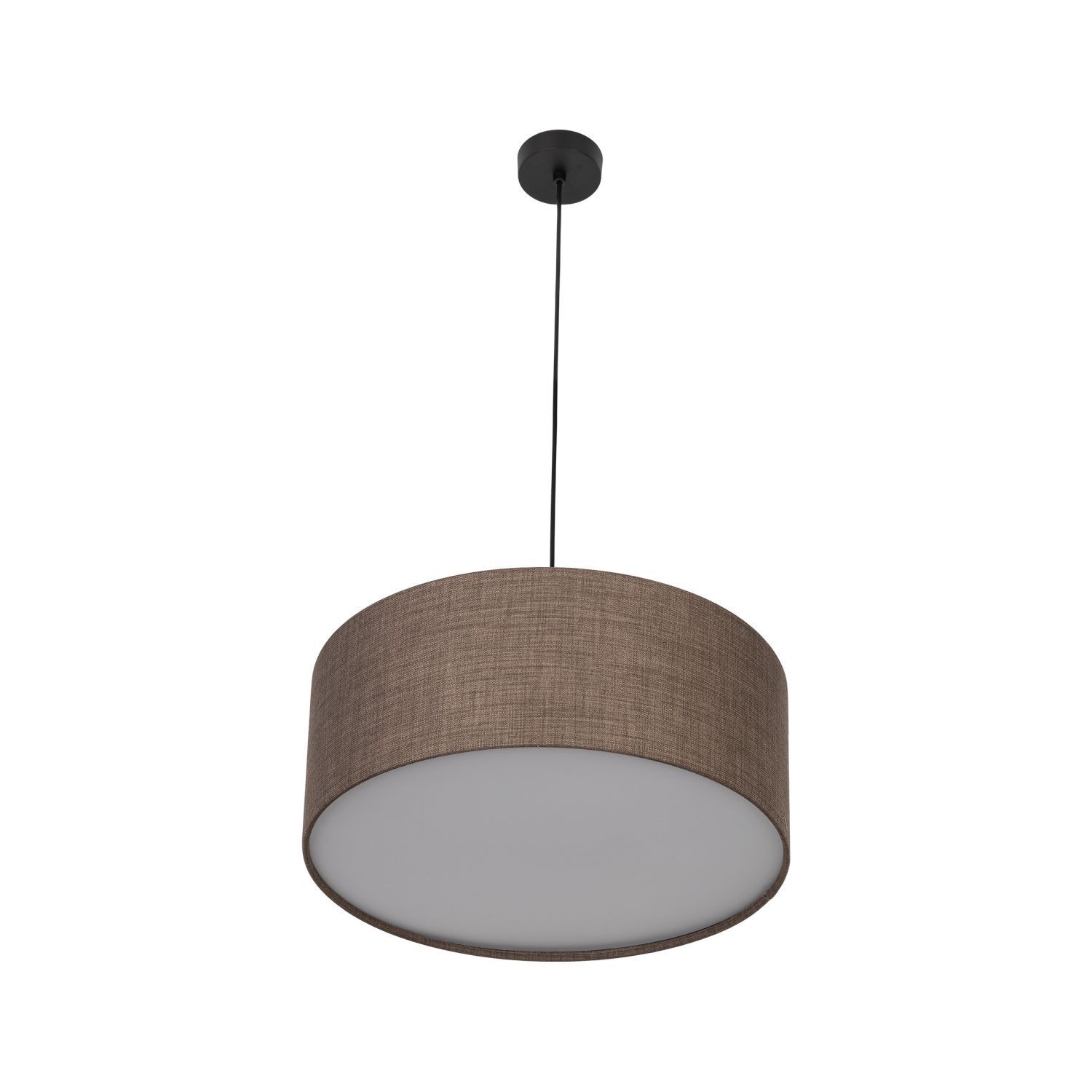 Suspension ronde Ø 50 cm Jute H : max. 110 cm 3x E27 Lampe, Deckenleuchte
