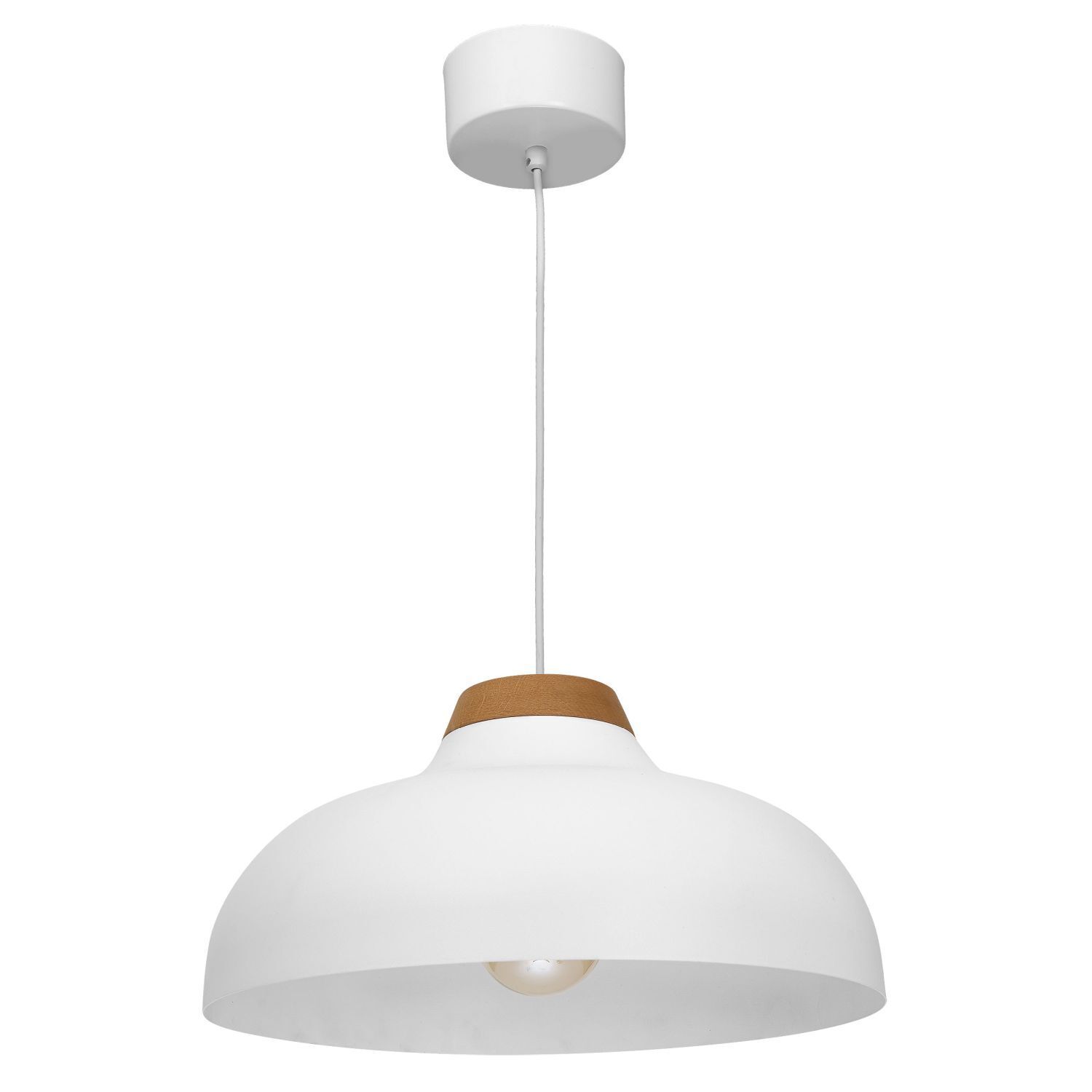 Lampe à suspendre Blanc Métal Ø40 cm Scandinave E27