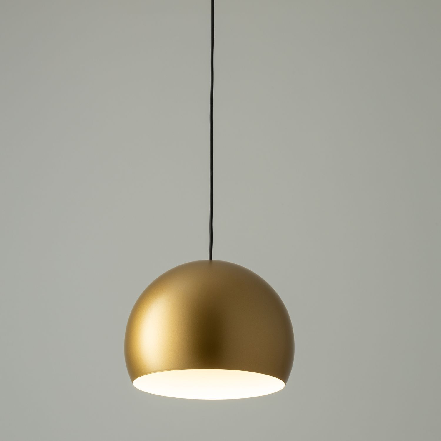 Pendelleuchte Gold matt GU10 Ø 27,5 cm Metall Retro Kugel Lampe, Leuchte