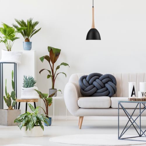 Suspension de salon Noir rond Scandinave