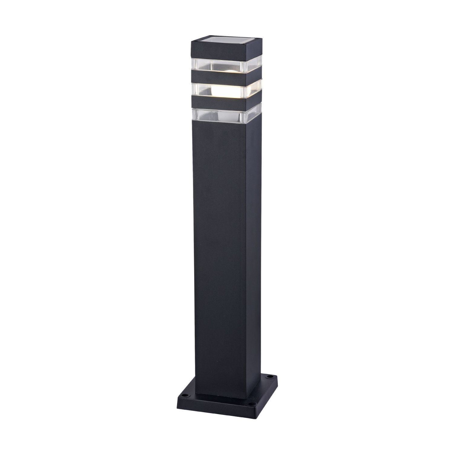 Pollerleuchte Aluminium 61 cm IP54 Schwarz E27 eckig Pollerleuchte Aluminium 61 cm IP54 Schwarz E27 eckig