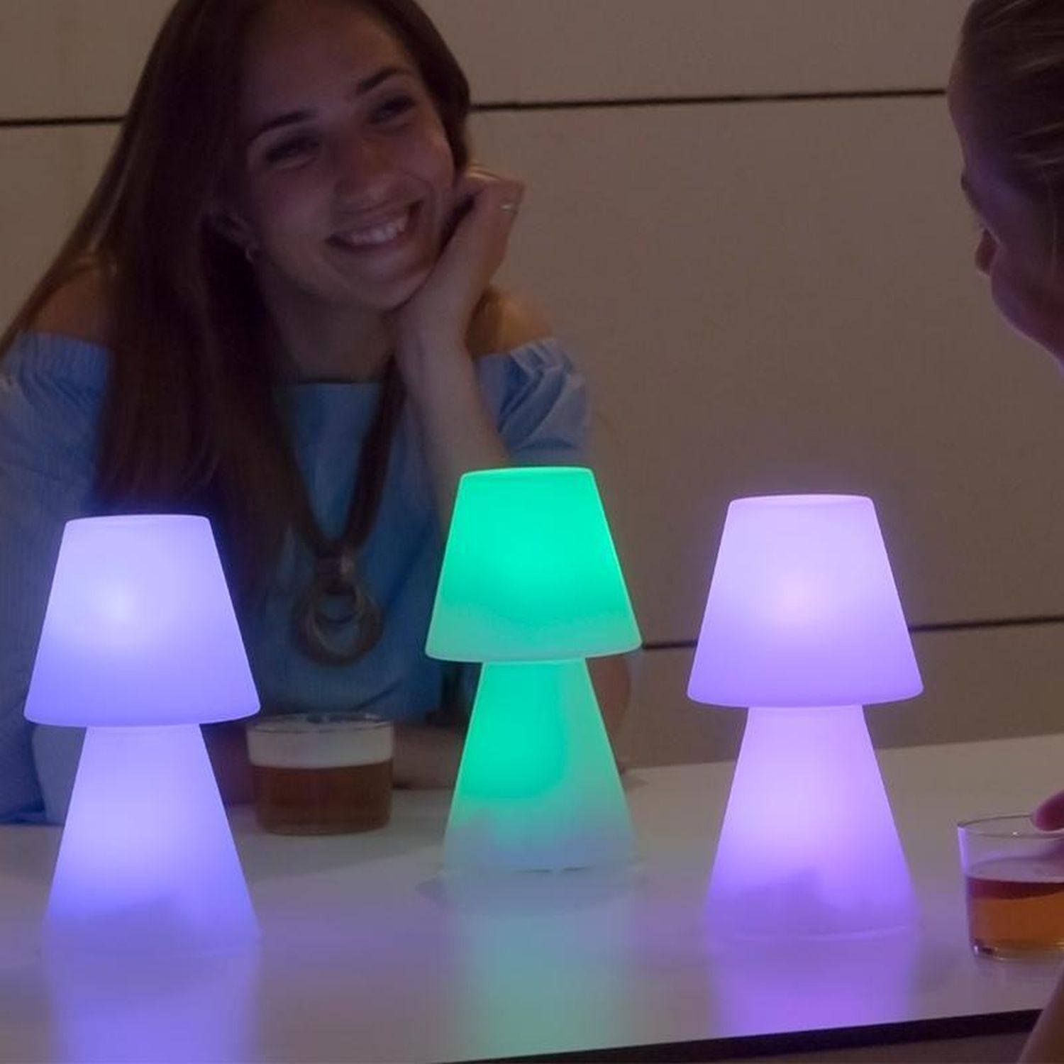 Lampe de table LED extérieure sans fil Variateur de couleur Changement de couleur 20 cm IP43