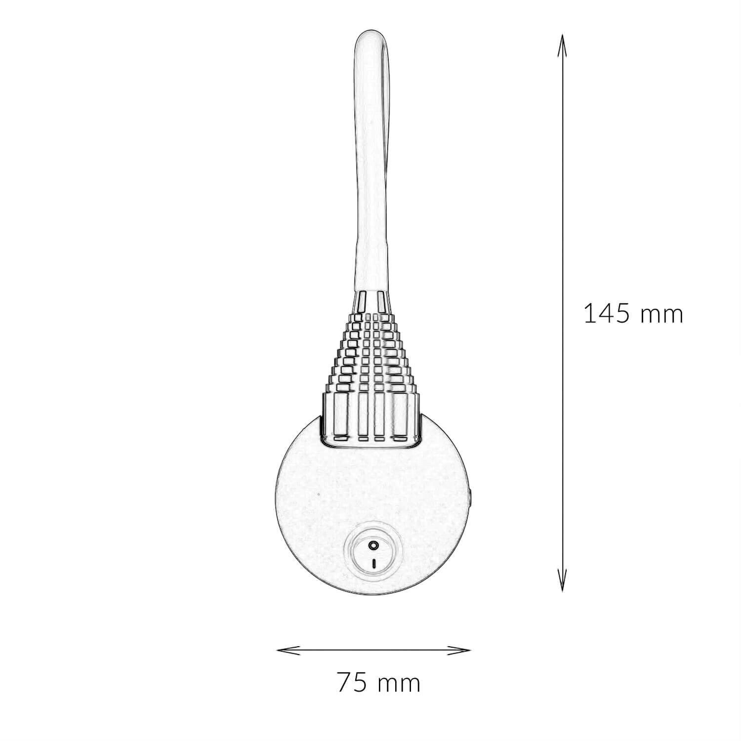LED Wandleuchte Schalter 4400K Schwanenhals flexibel JAN Besteck, Rauchrohr