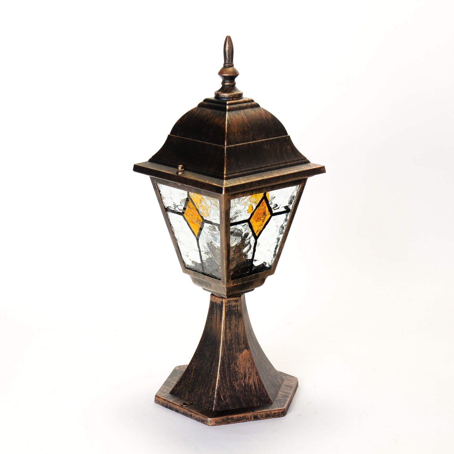 Lampe de socle rustique cuivre antique SALZBURG E27 Lampe, Lampenschirm