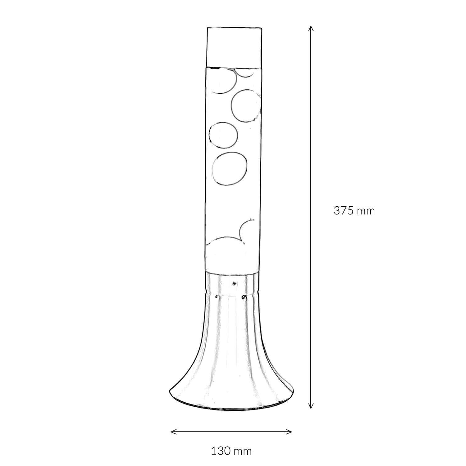 Stylische Lavalampe YVONNE Blau H:38cm dekorativ Musikinstrument