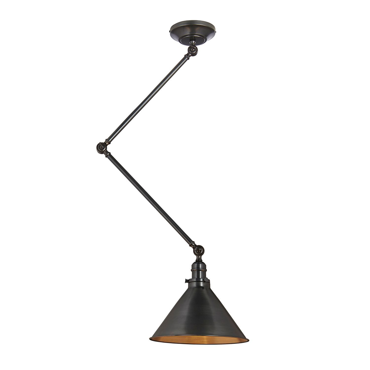 Deckenleuchte ISMENE in Bronze kürzbar Ø30cm Lampe