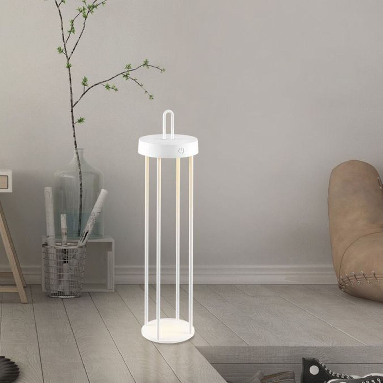 Lampe de table LED rechargeable métal dimmable IP44 2700 K blanc Lampe, Stehlampe