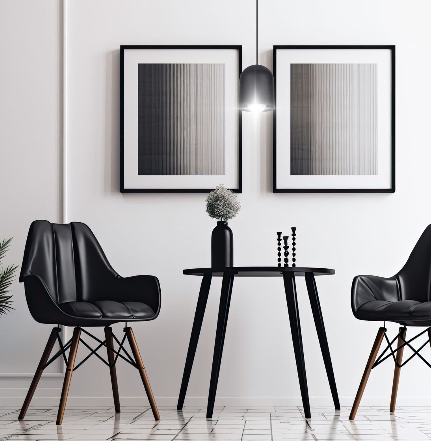 Wohnzimmer, Sessel, Beistelltisch, Lampe, Deko